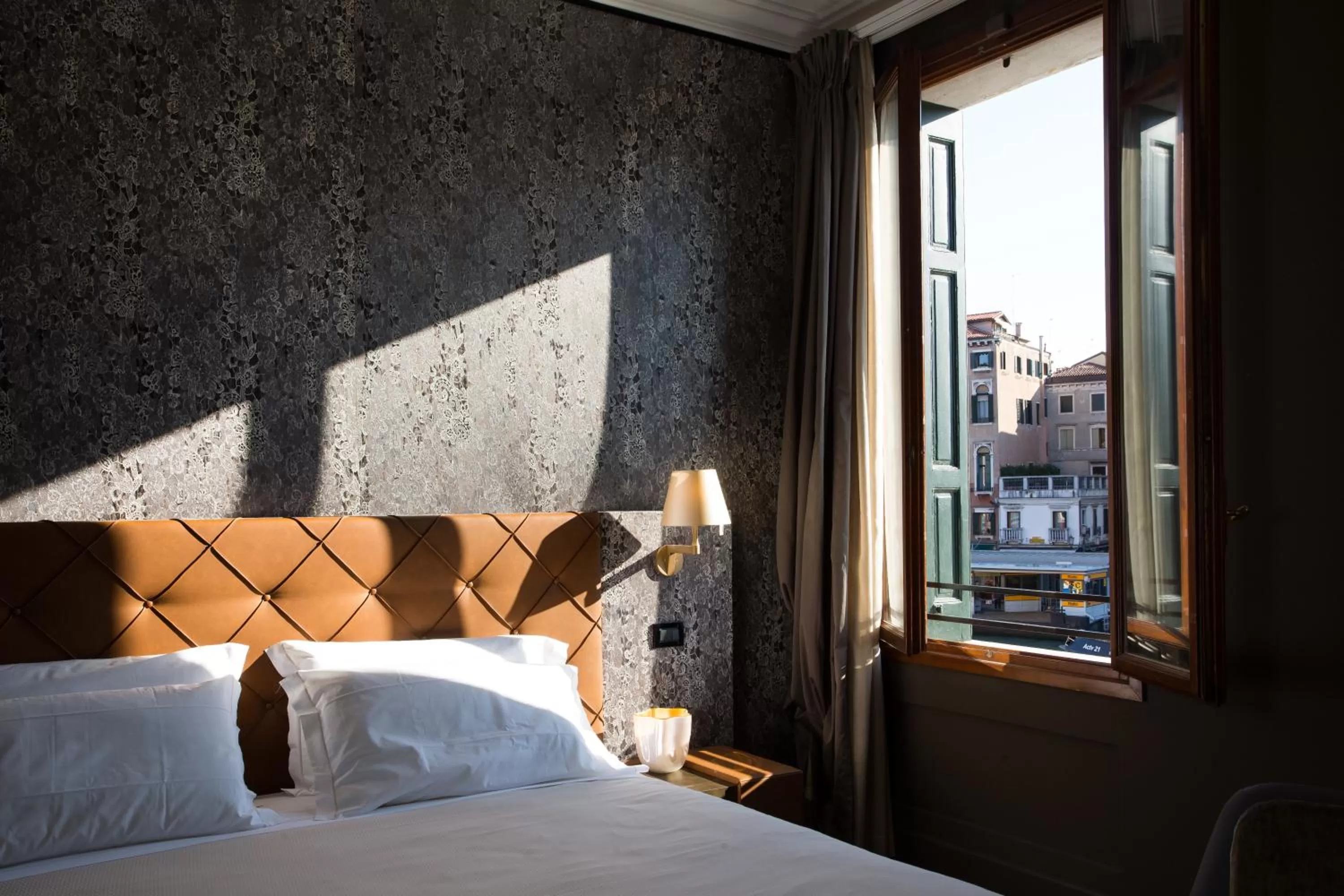 View (from property/room), Bed in Riva del Vin BOUTIQUE HOTEL