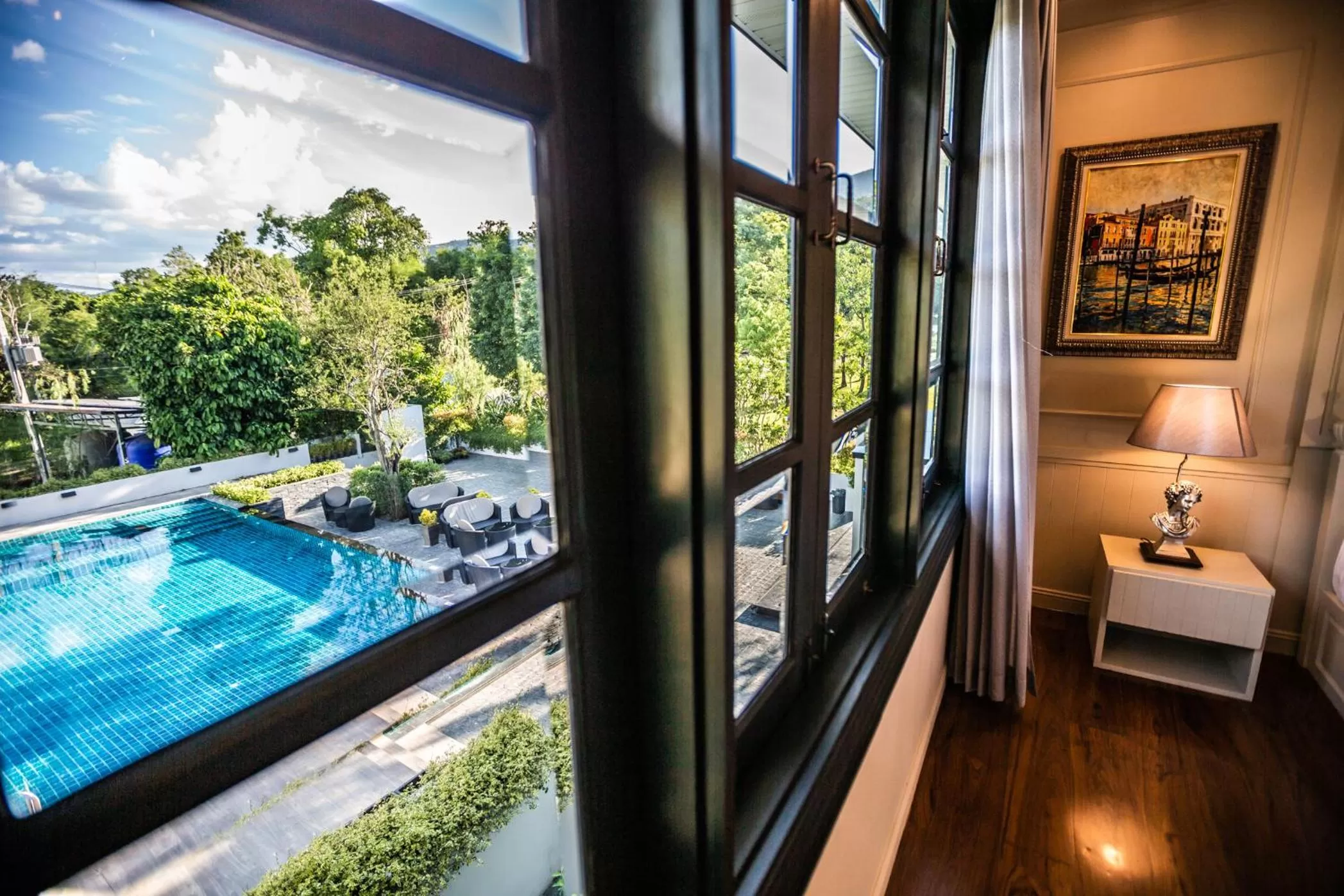 Pool view in Merchant Villa- SHA Extra Plus