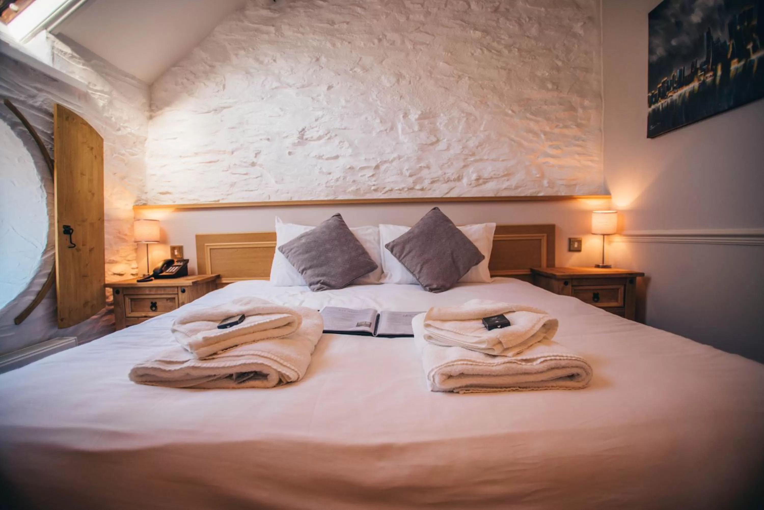 Bed in Tynycornel Hotel