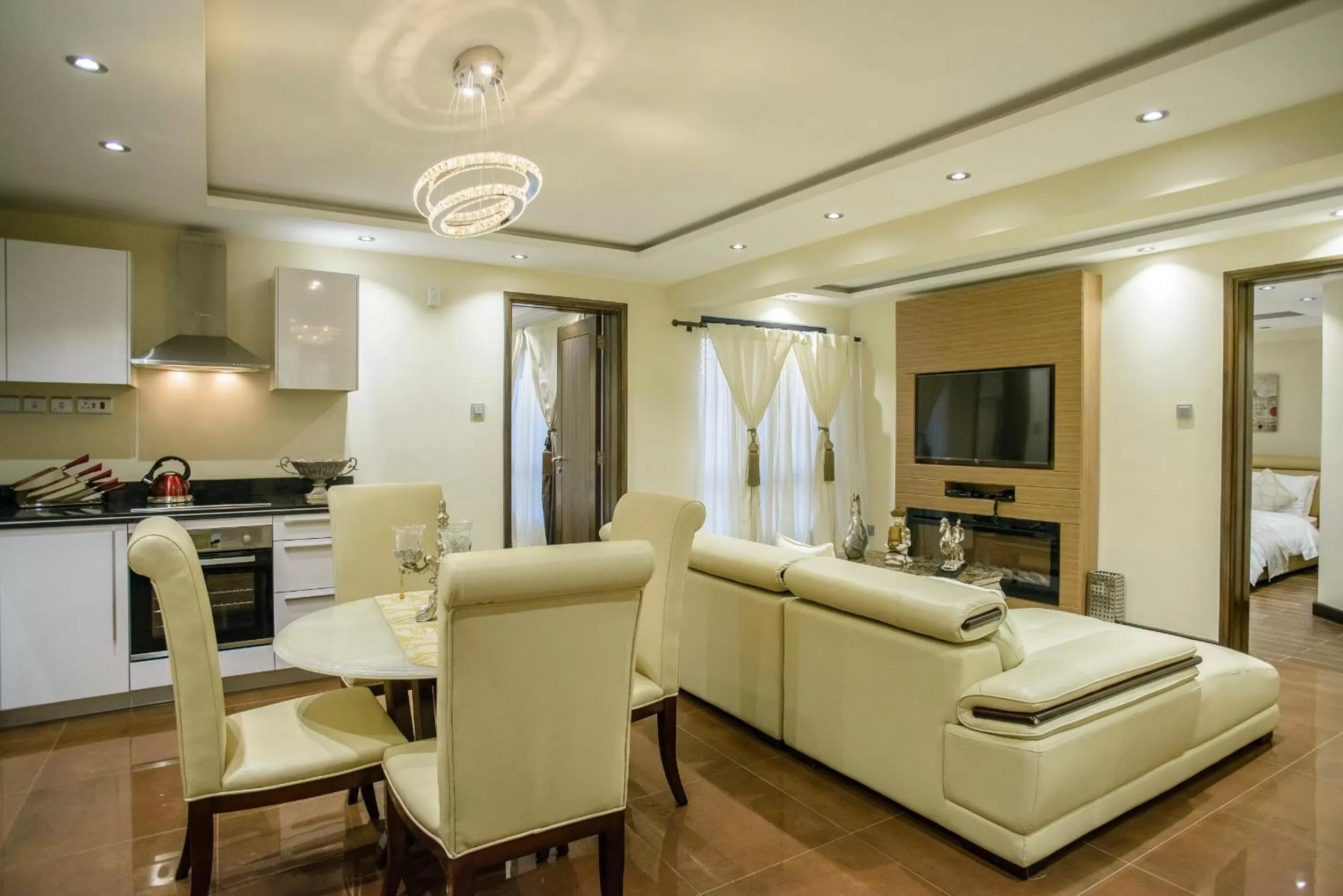 Communal lounge/ TV room in The Landmark Suites Westlands, Nairobi- Next to Westgate Mall