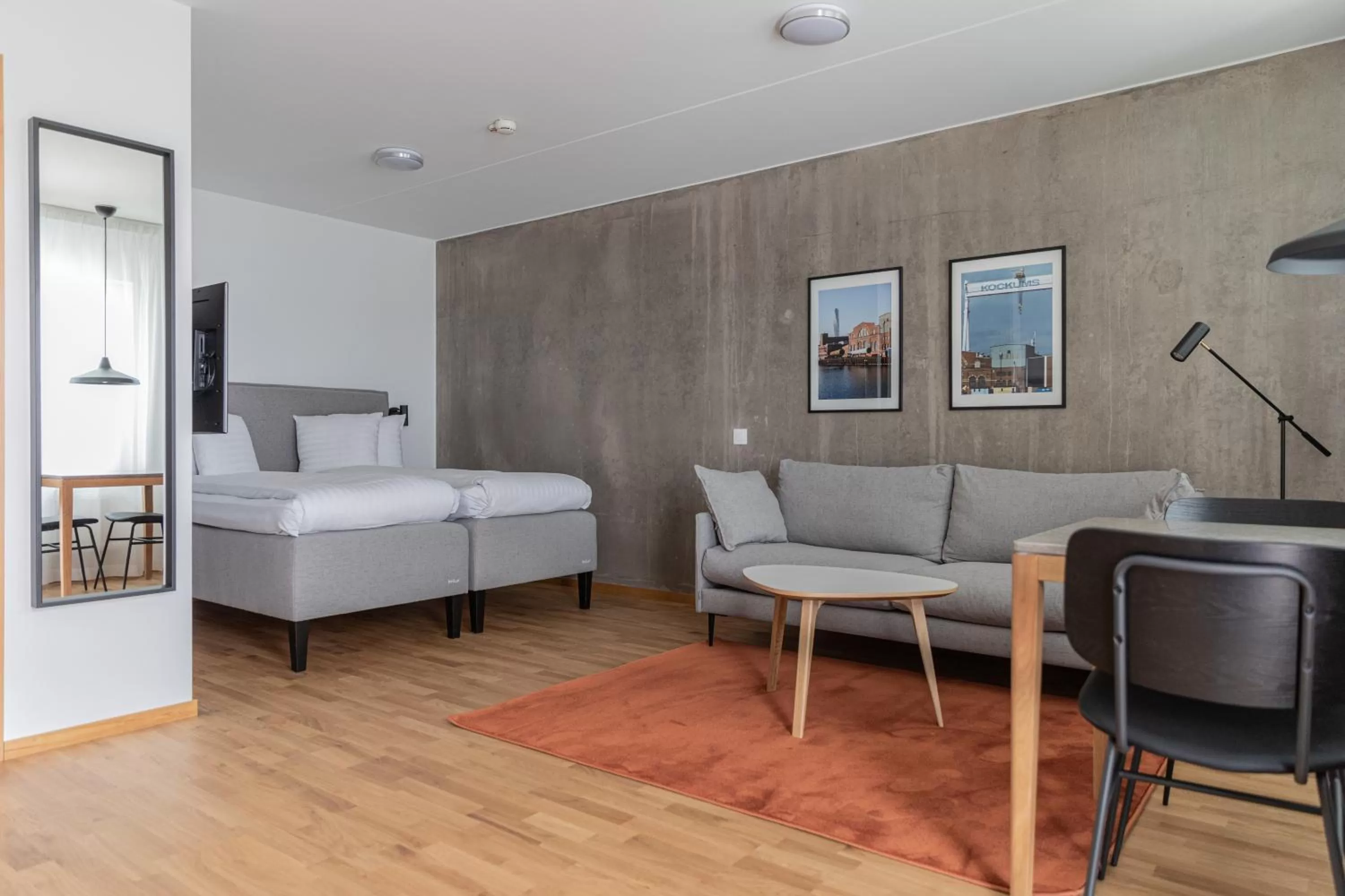 Living room, Bed in The More Hotel Västra Hamnen