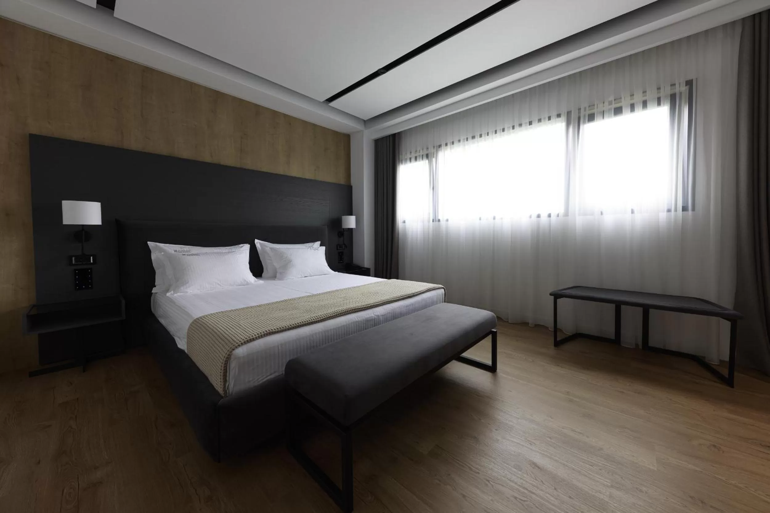 Bed in Hotel Uji Ftohte Tepelene