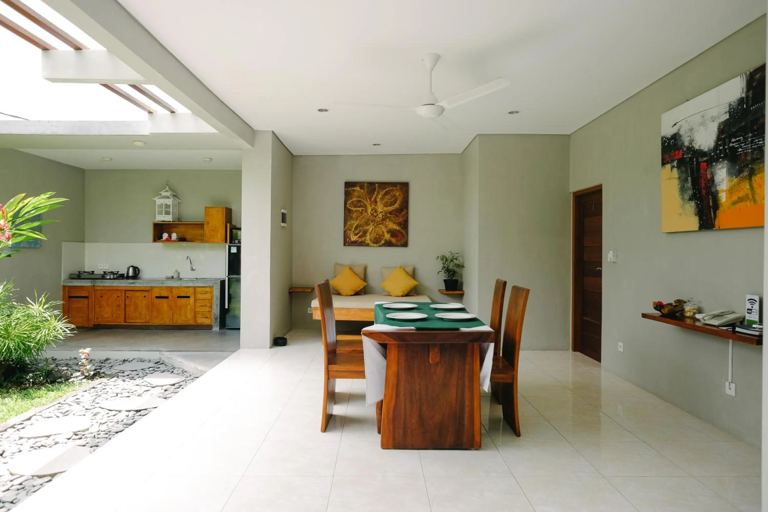 Kitchen or kitchenette in Sativa Villas Ubud with Private Pool