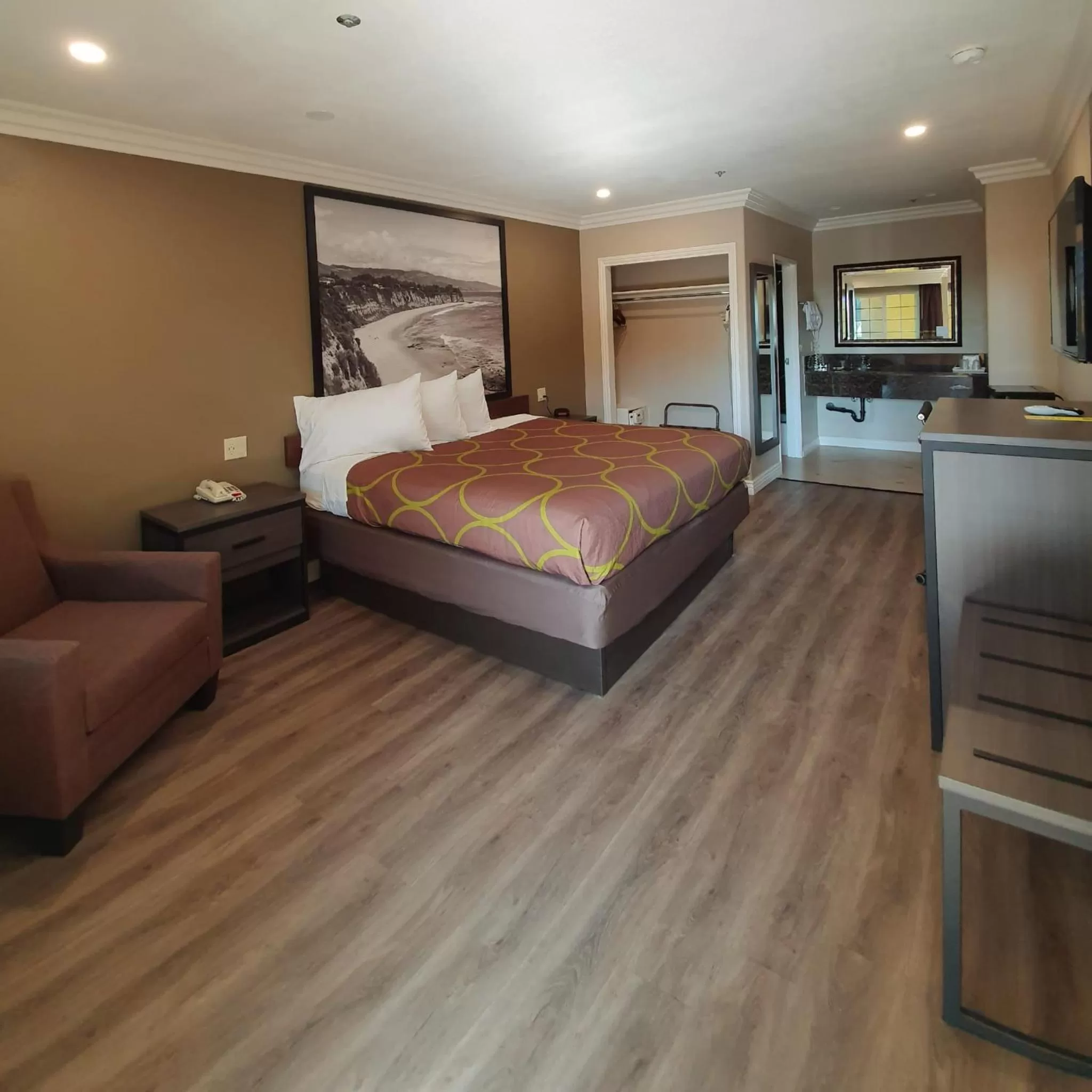 Bed in Super 8 by Wyndham Cypress Buena Park Area