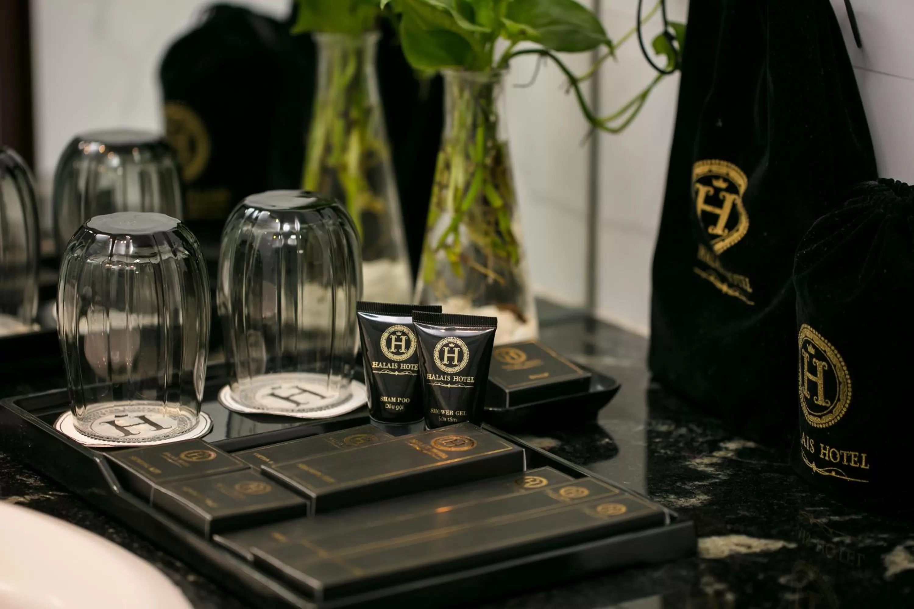 Decorative detail in Halais Hotel