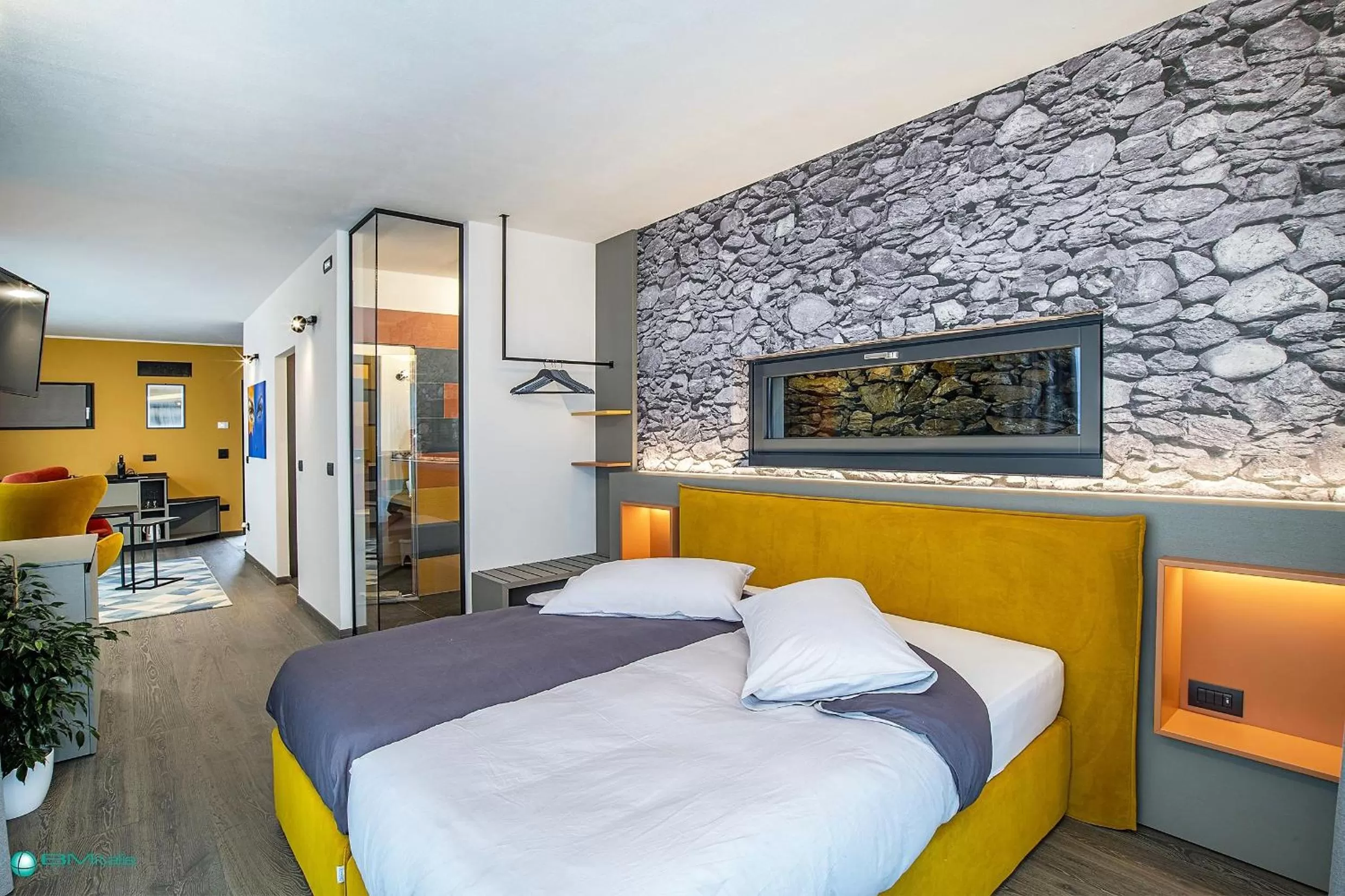TV and multimedia, Bed in Cà Rossa #panoramic suite