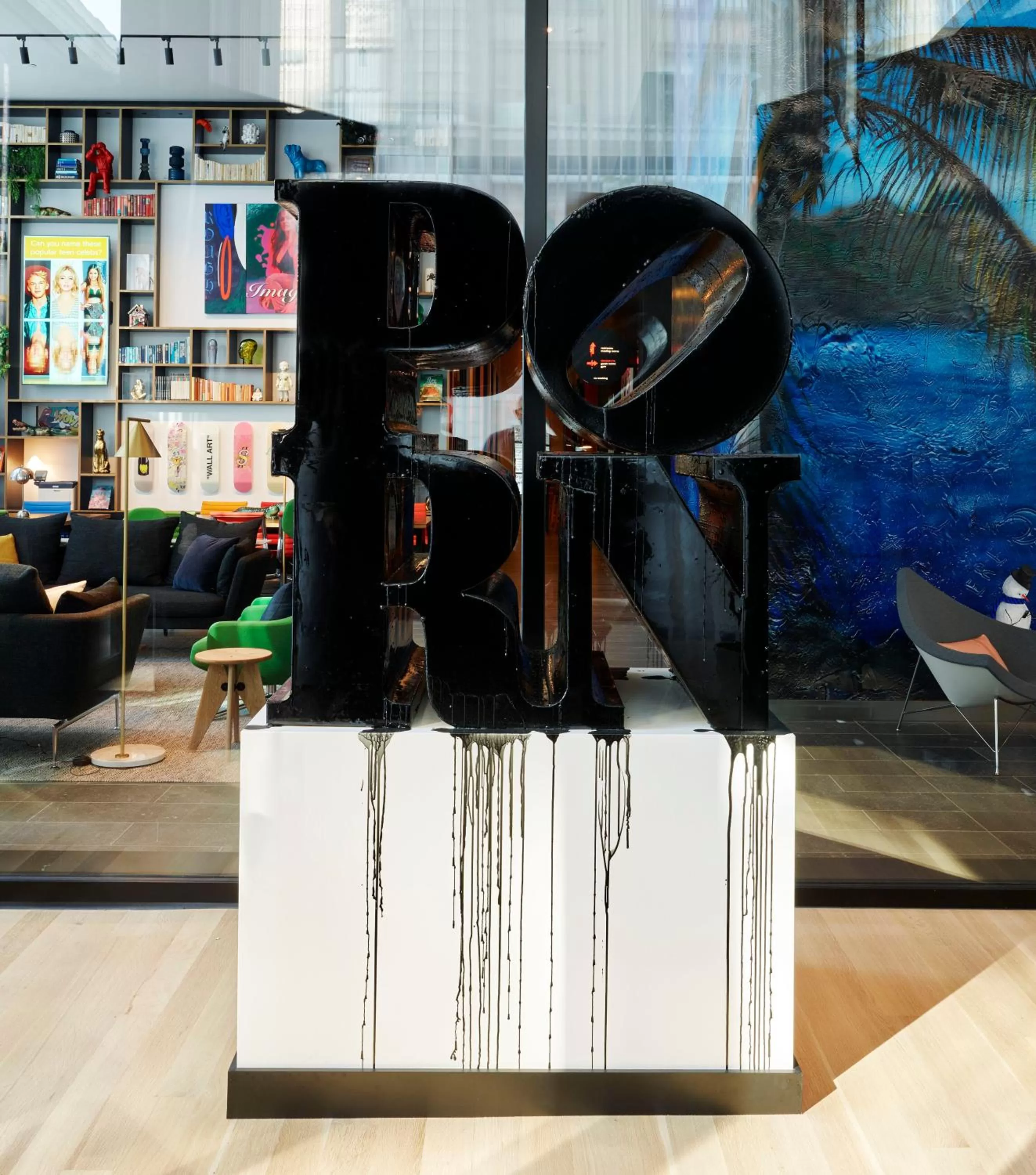 Decorative detail in citizenM Los Angeles Downtown