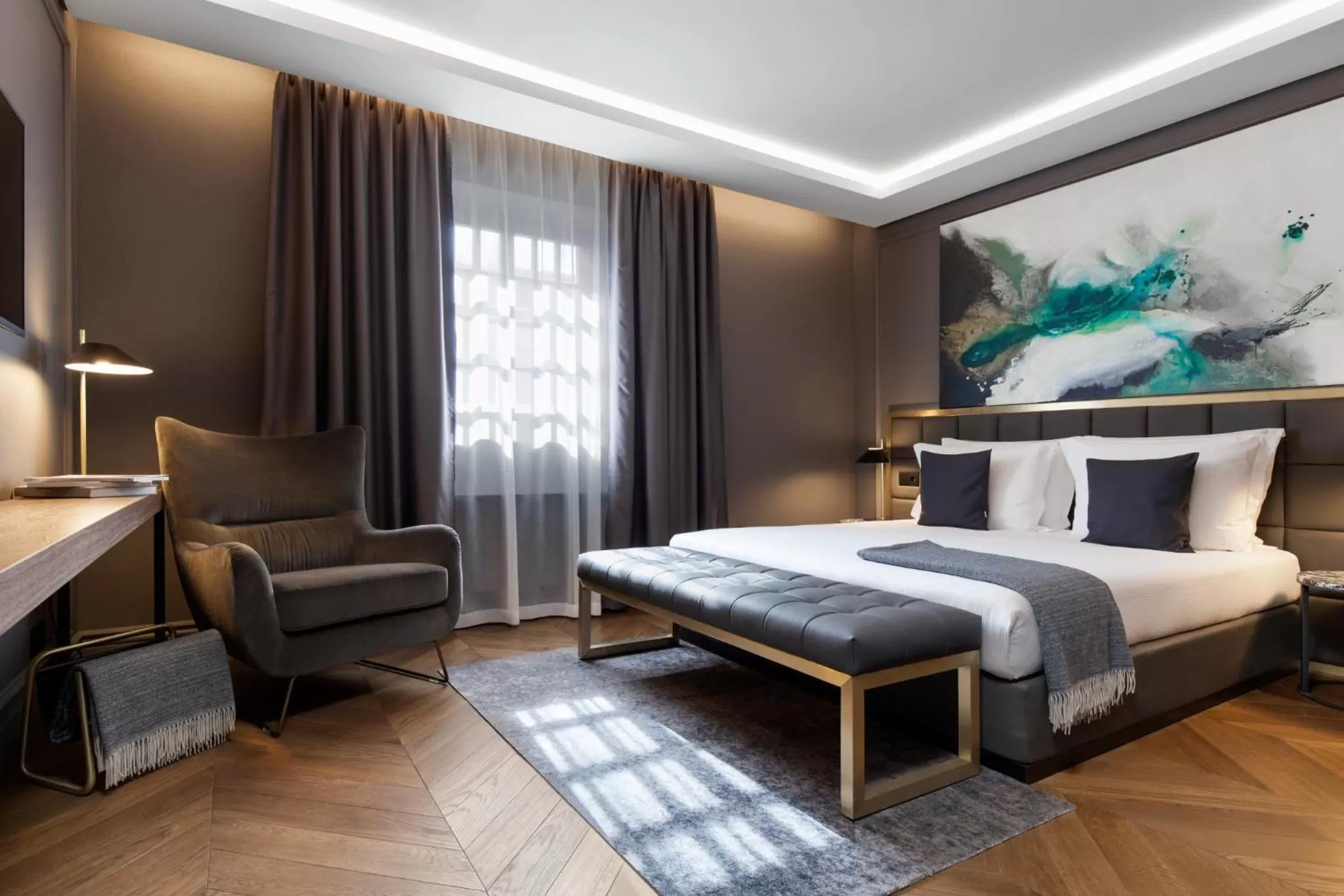 Bedroom, Bed in Hotel Pacai, Vilnius, a Member of Design Hotels