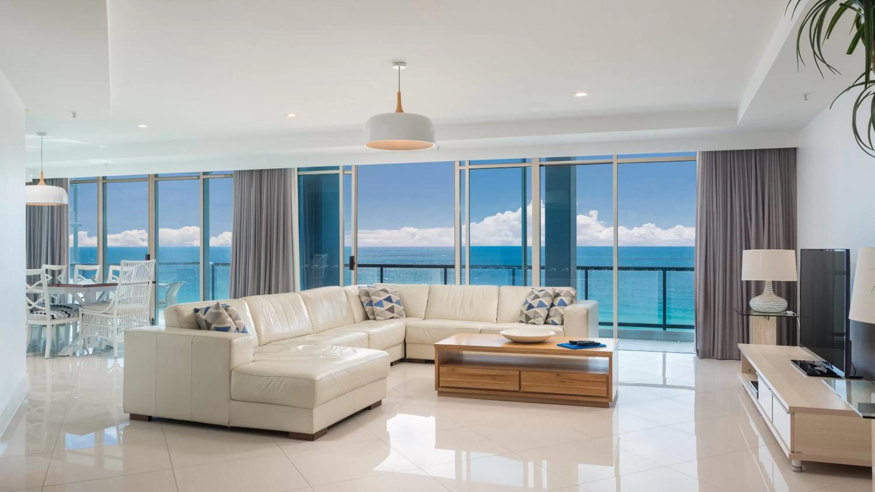 Living room in Oceana On Broadbeach