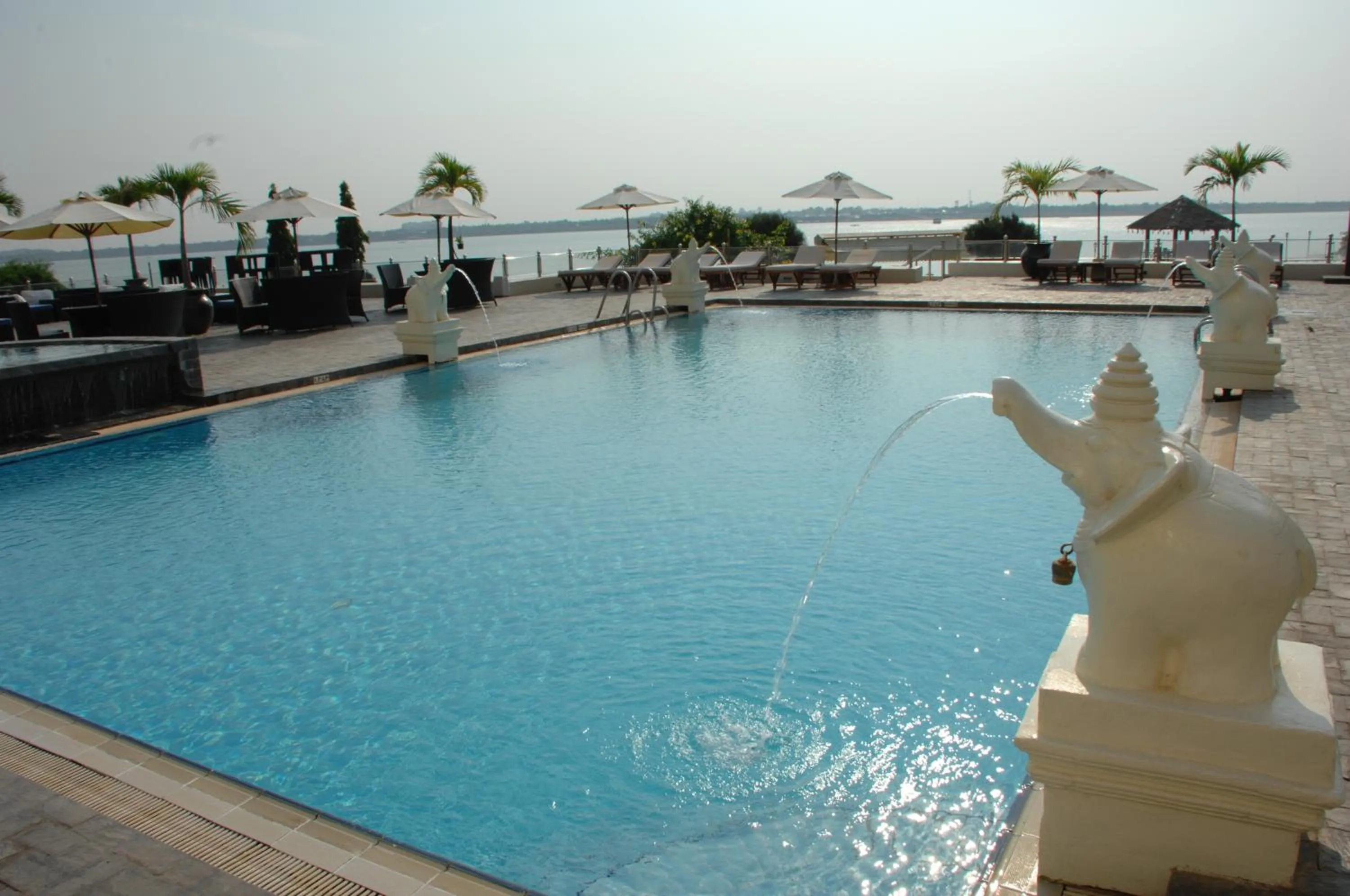 Pool view in Hotel Cambodiana