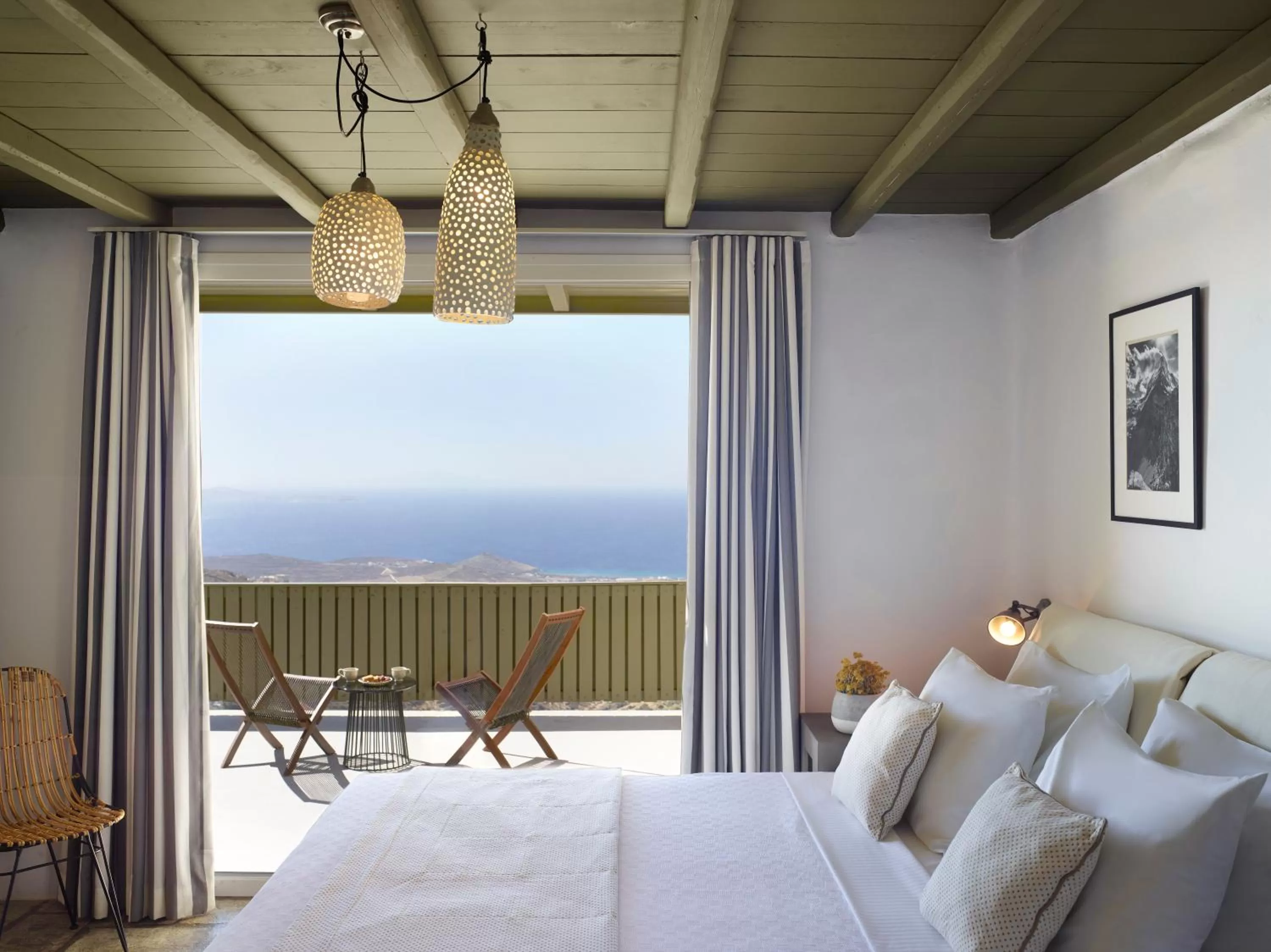 Balcony/Terrace, Bed in Aeolis Tinos Suites