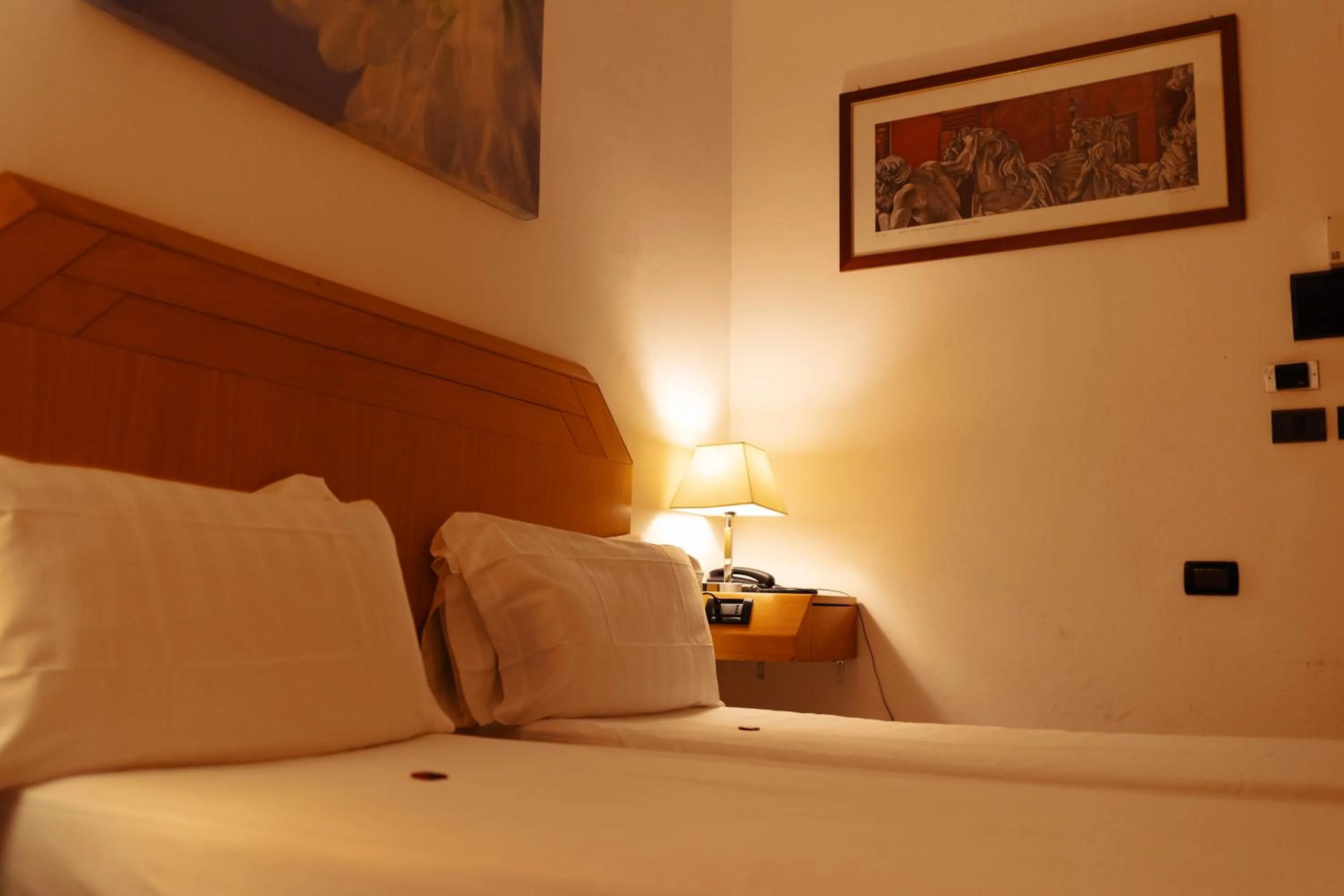 Bed in Hotel Giotto Flavia