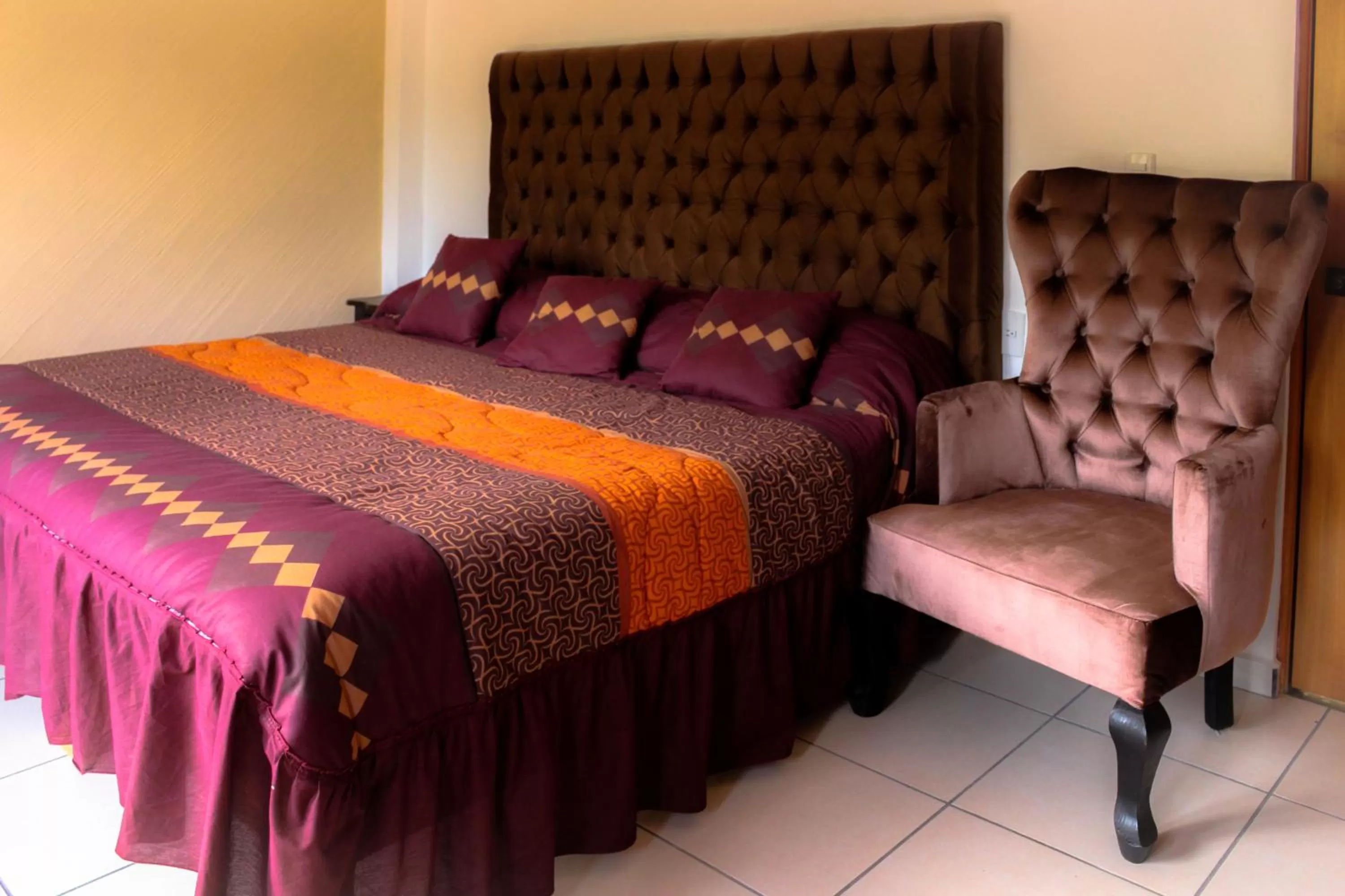 Bed in Hotel & Balneario Los Angeles