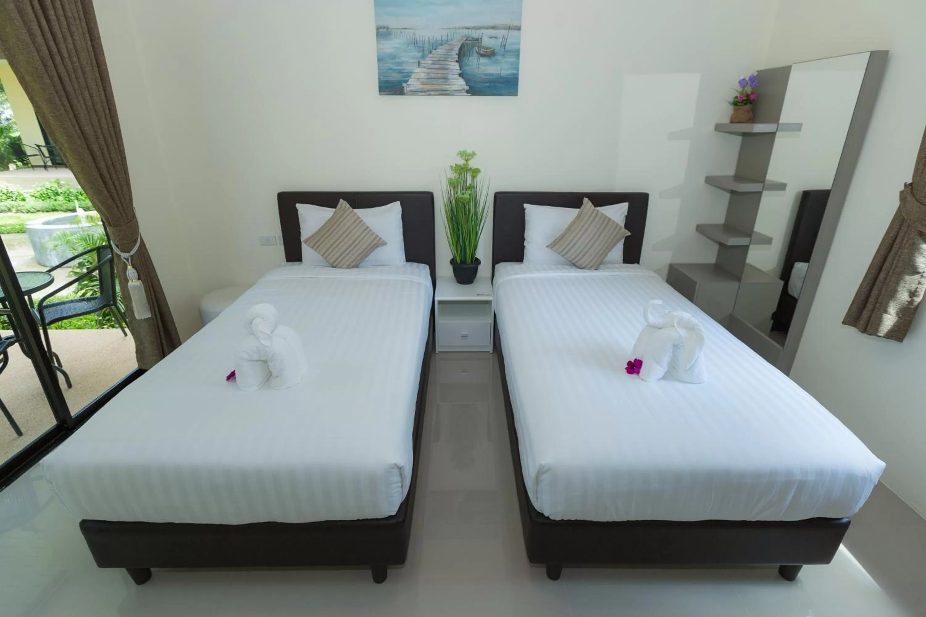 Bed in Garden Villa Khaolak