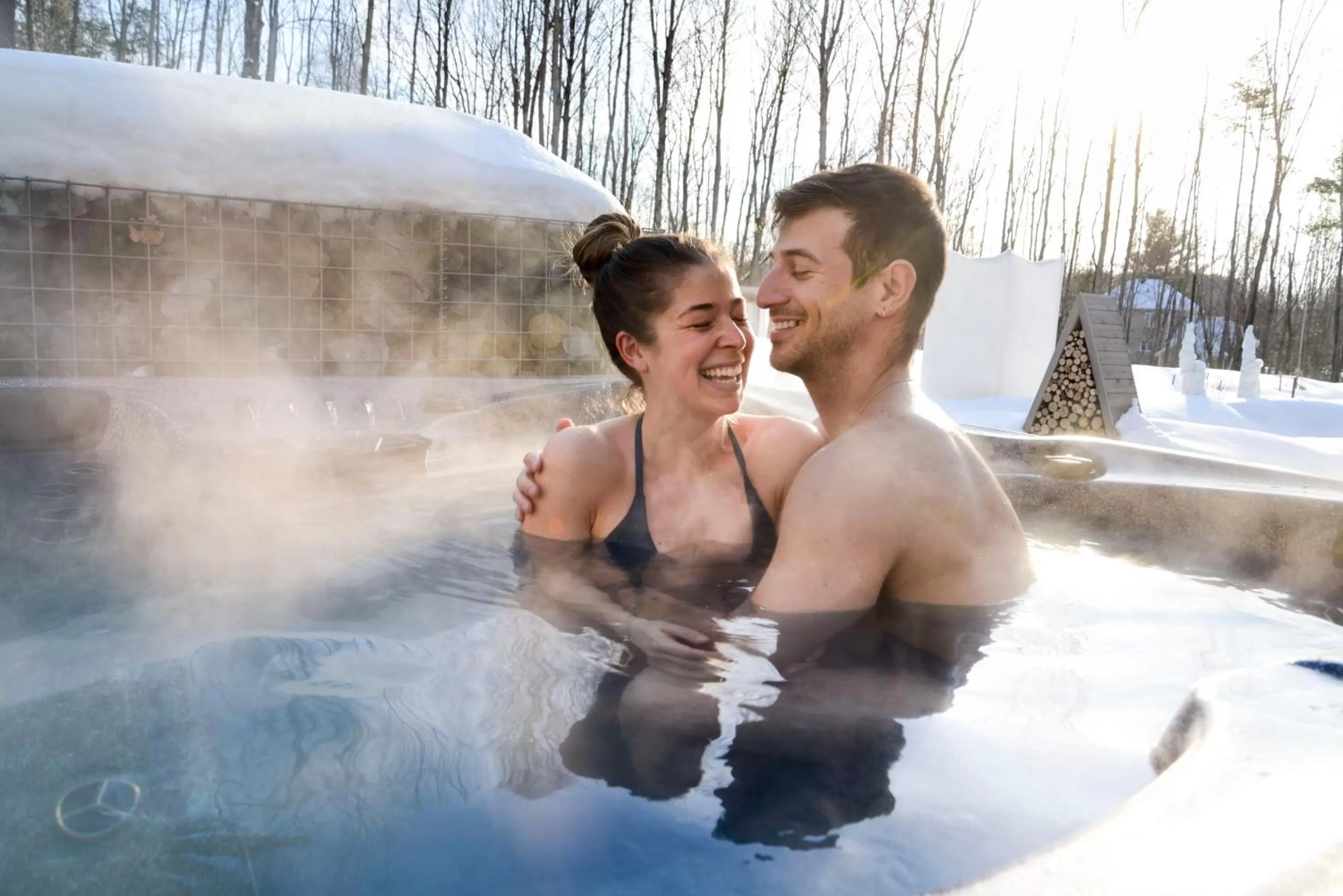 Winter, Swimming Pool in Le Camp Caché Shefford