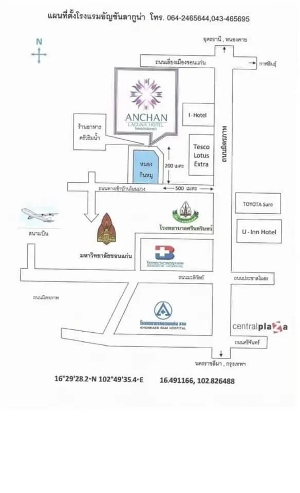 Floor plan in Anchan Laguna Hotel โรงแรมอัญชันลากูน่า