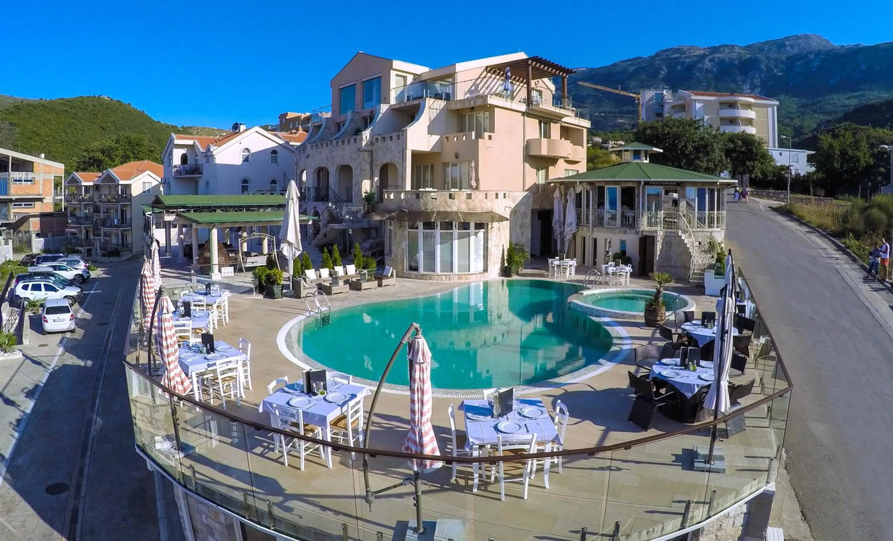 Pool view in Spa Resort Bečići