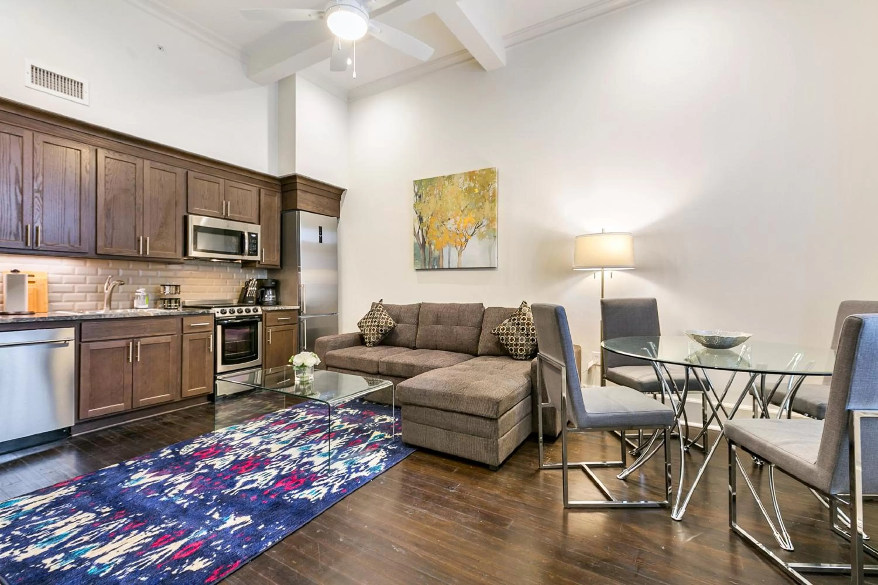 Kitchen or kitchenette in 1 and 2 BR Private Condos Steps Away From French Quarter