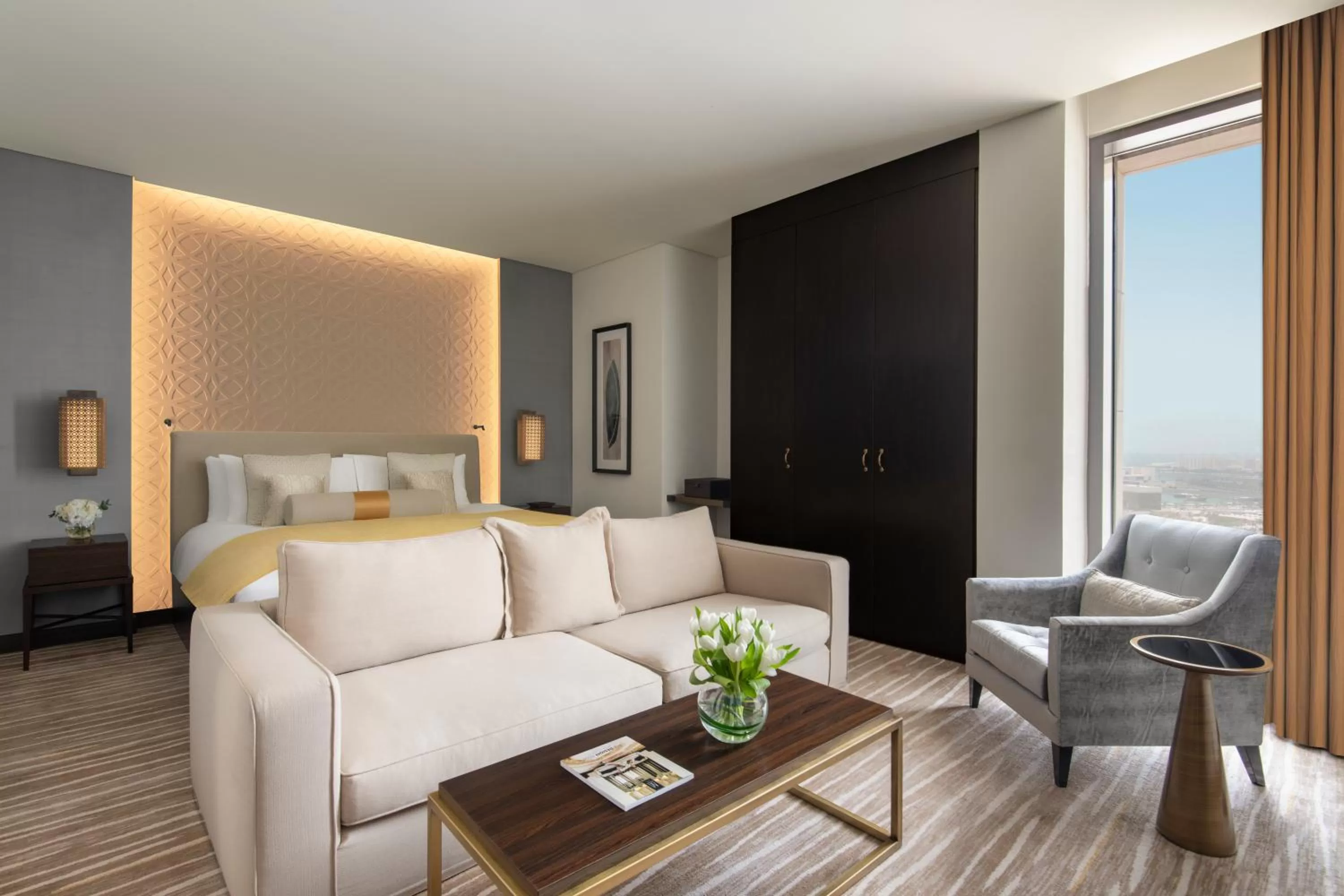 Bedroom, Bed in Alwadi Hotel Doha - MGallery Collection