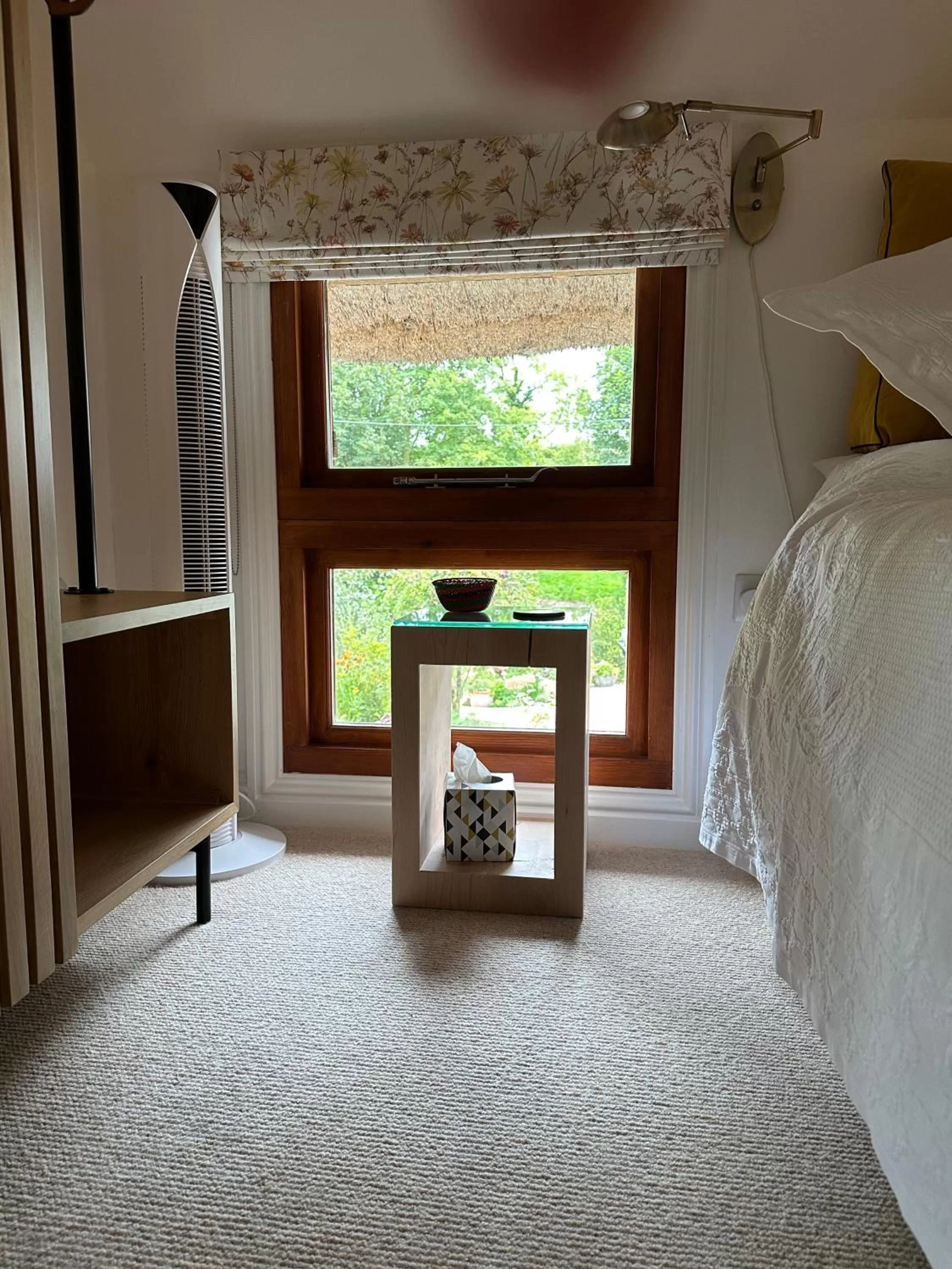 Bed, Pool View in Thatchcombe B&B