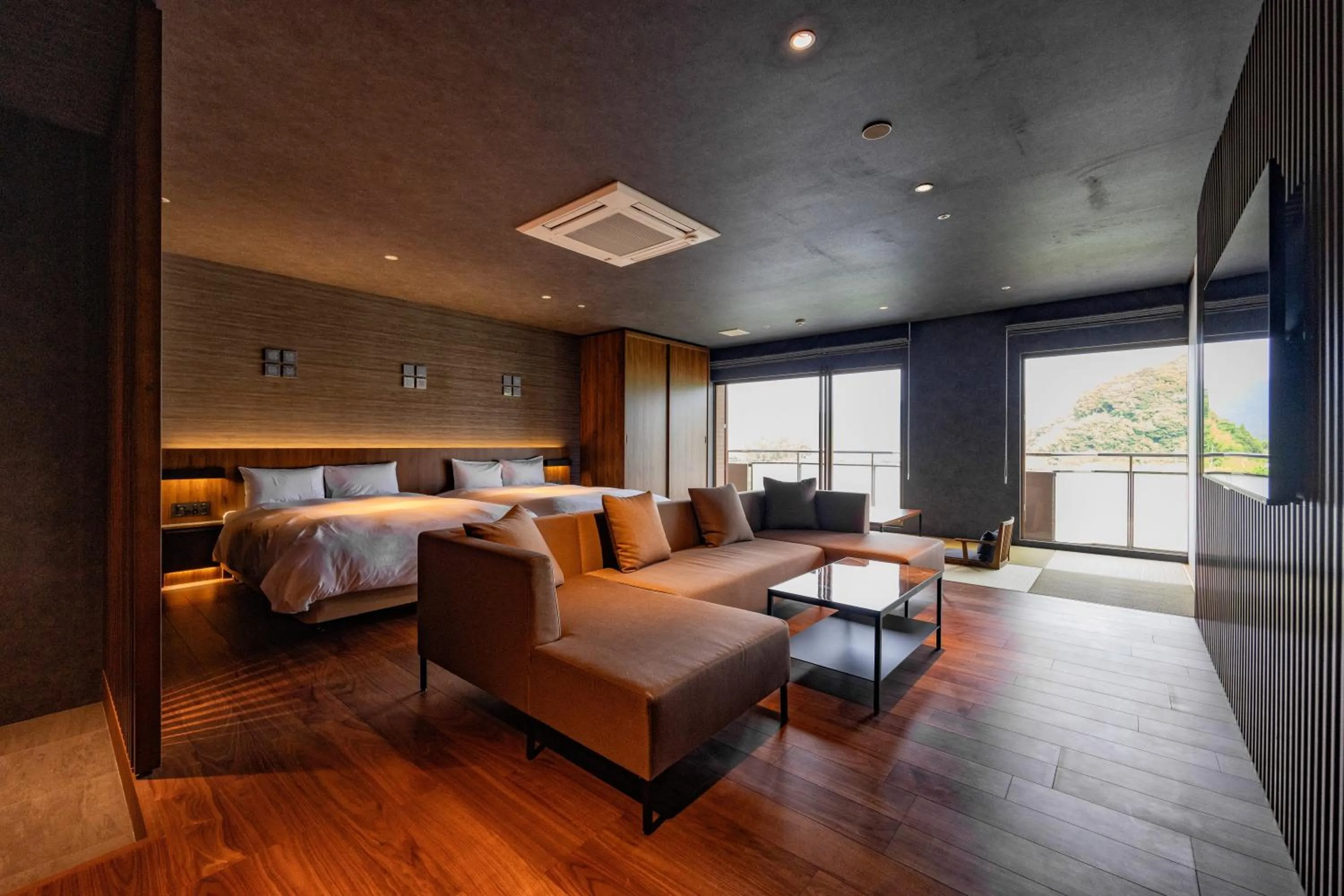 Photo of the whole room, Bed in Urari Takeo Garden Terrace Spa Resorts