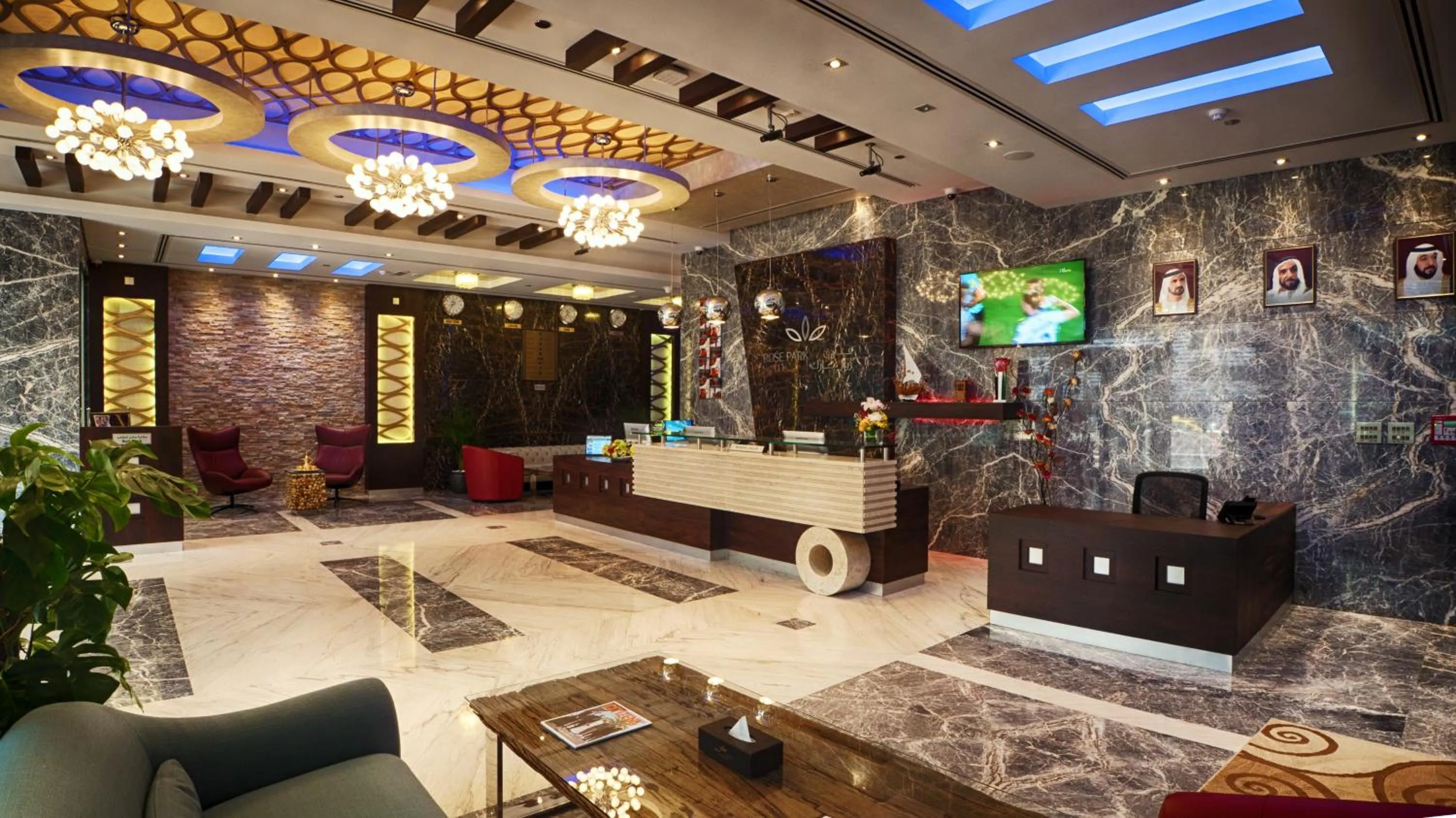 Lobby or reception in Rose Park Hotel - Al Barsha, Opposite Metro Station