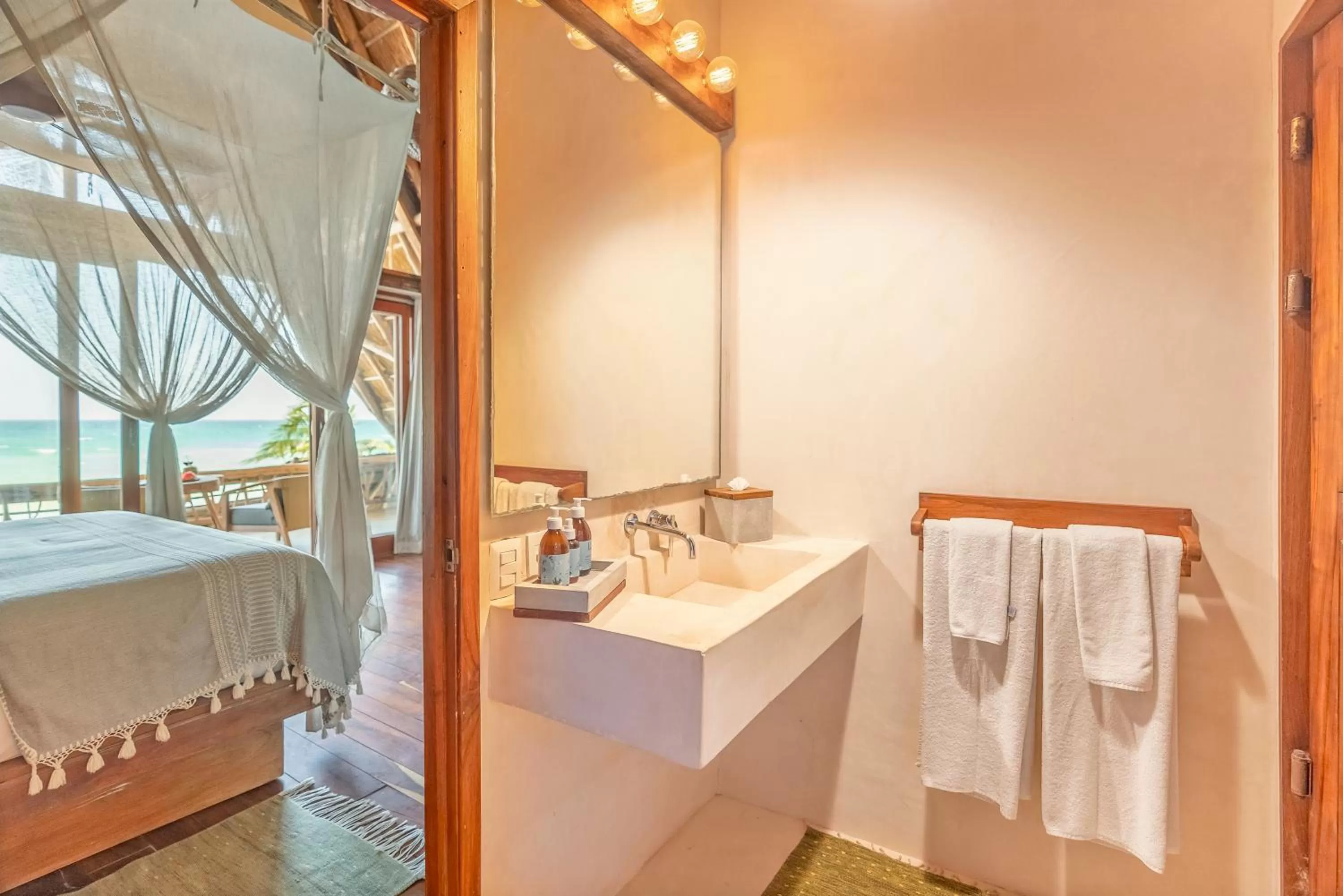 Bed in Ahau Tulum - Beachfront Hotel