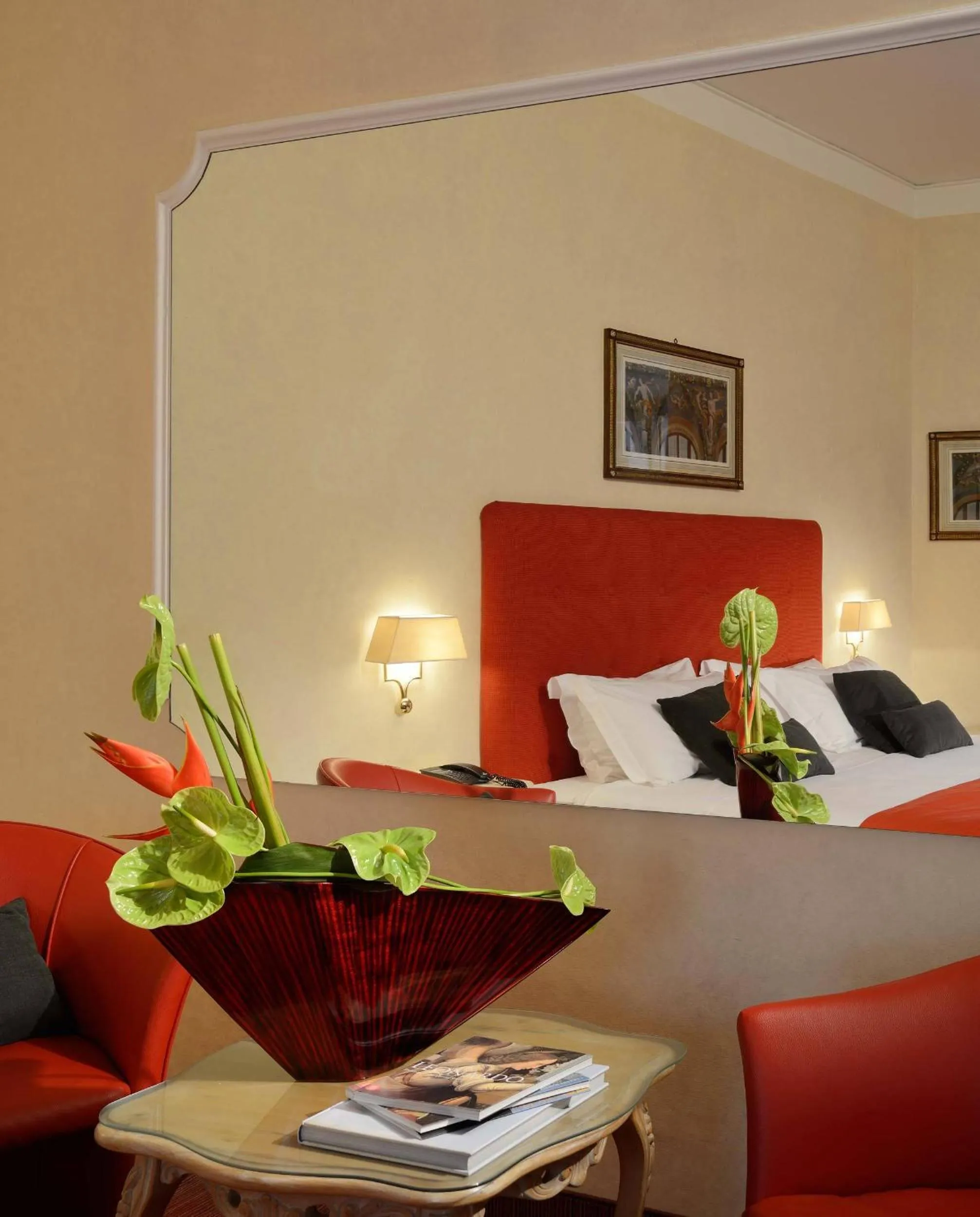 Decorative detail, Bed in Colonna Palace Hotel