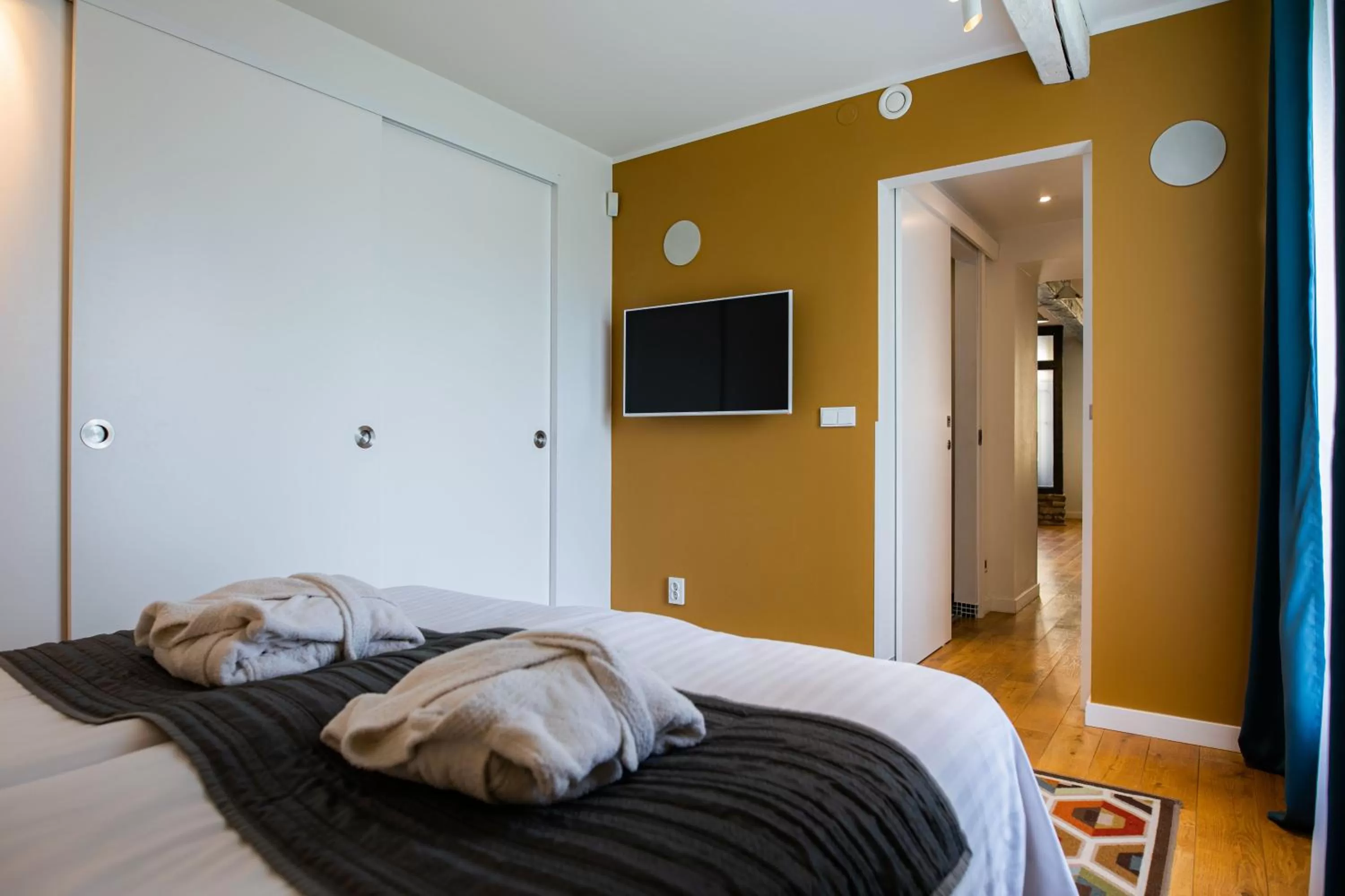 Bed in Johan Design & SPA Hotel