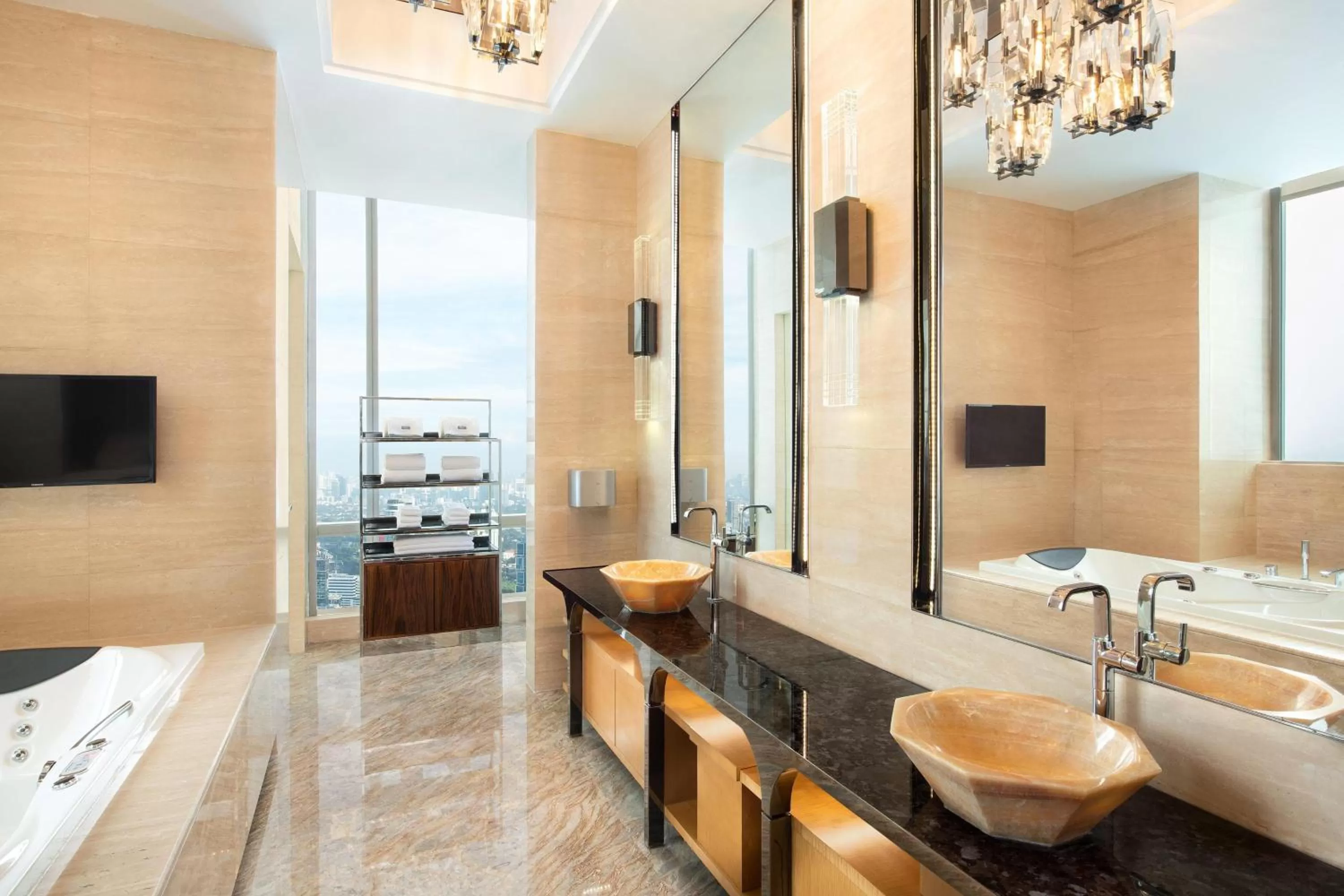 Bathroom, Bed in The Westin Jakarta
