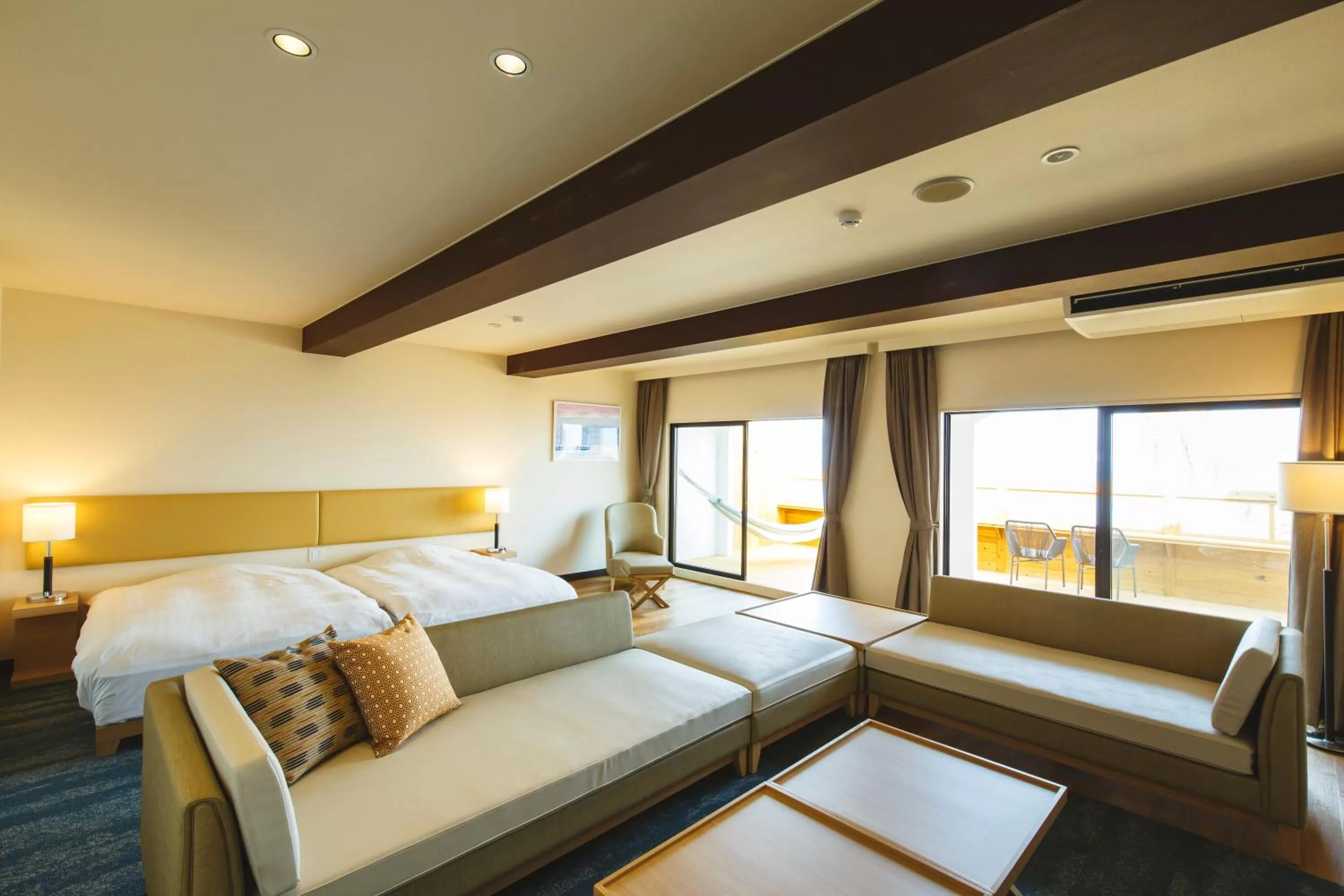 Photo of the whole room, Bed in i + Land Nagasaki