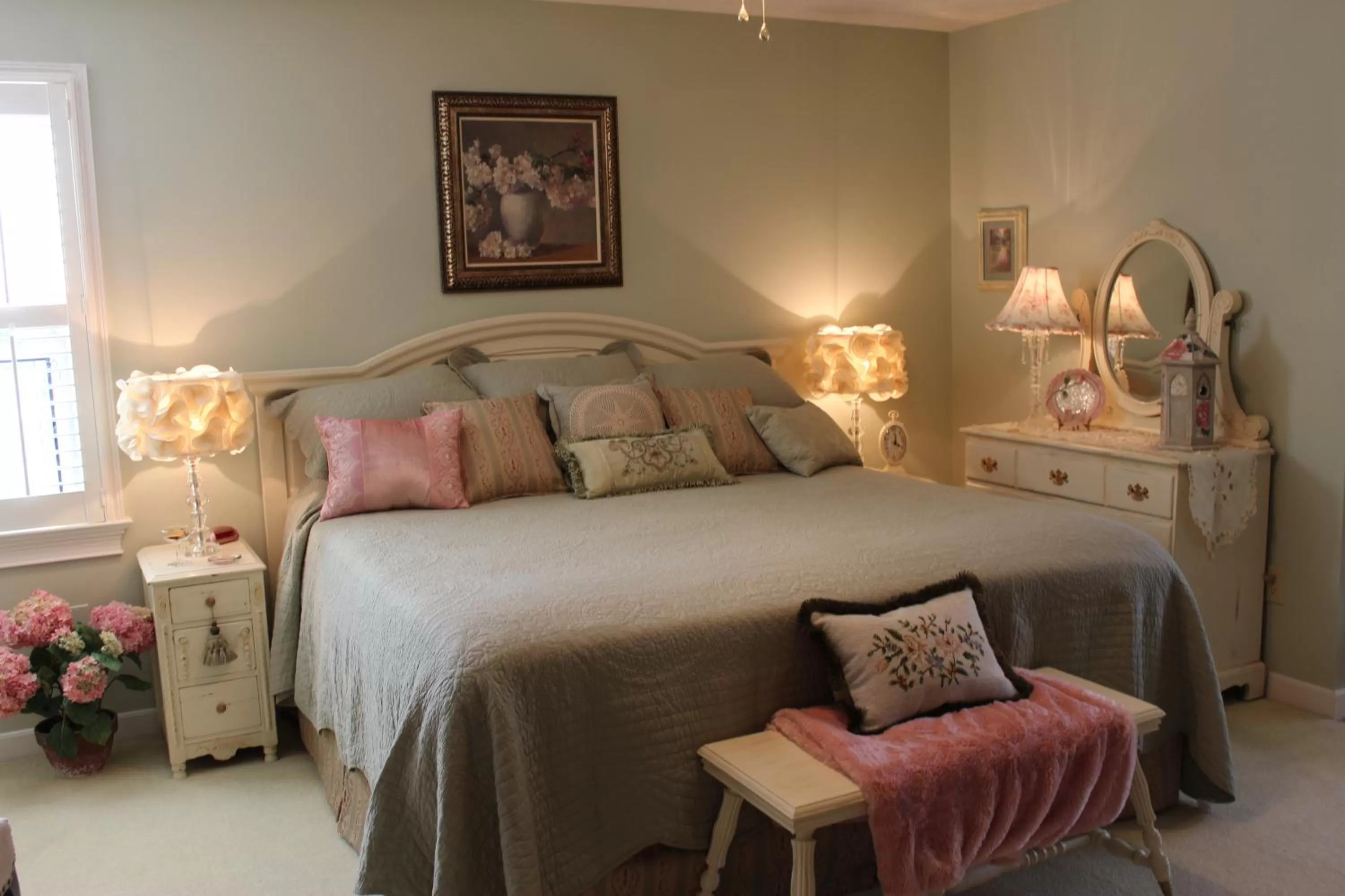 Bed in Caroline's Bed and Breakfast