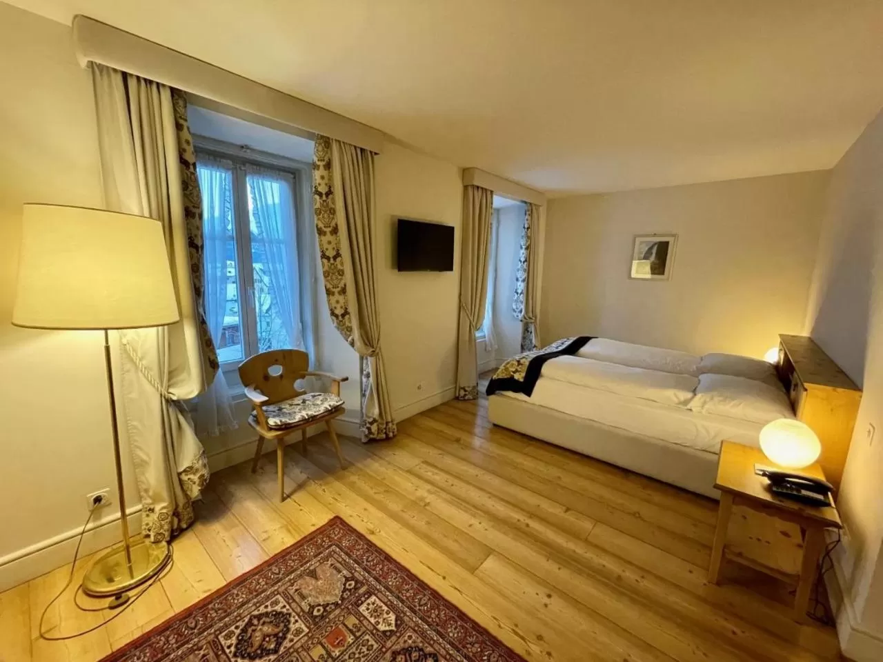 Bed in Hotel Bernina 1865 by Kleos Group Collection