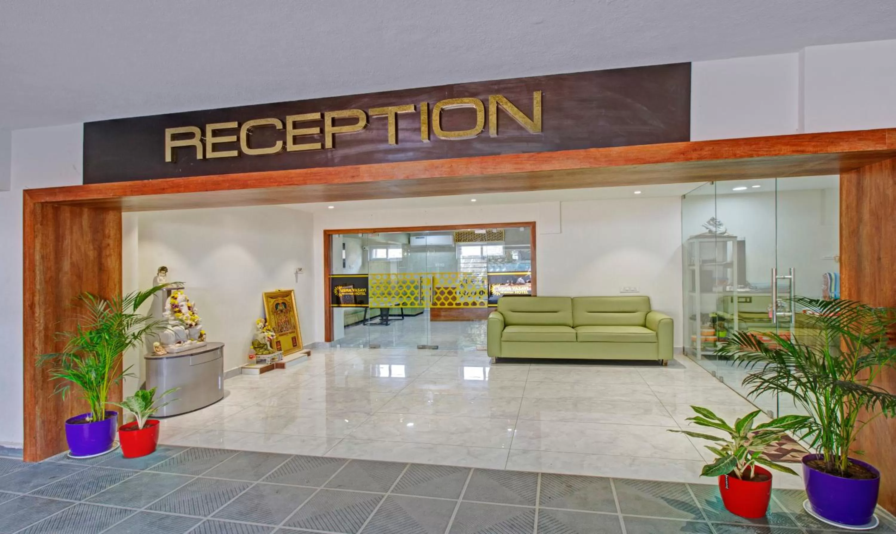 Lobby or reception in Treebo Usha Vasavi Alipiri Road, 2 Km From Tirupati Central Bus Station