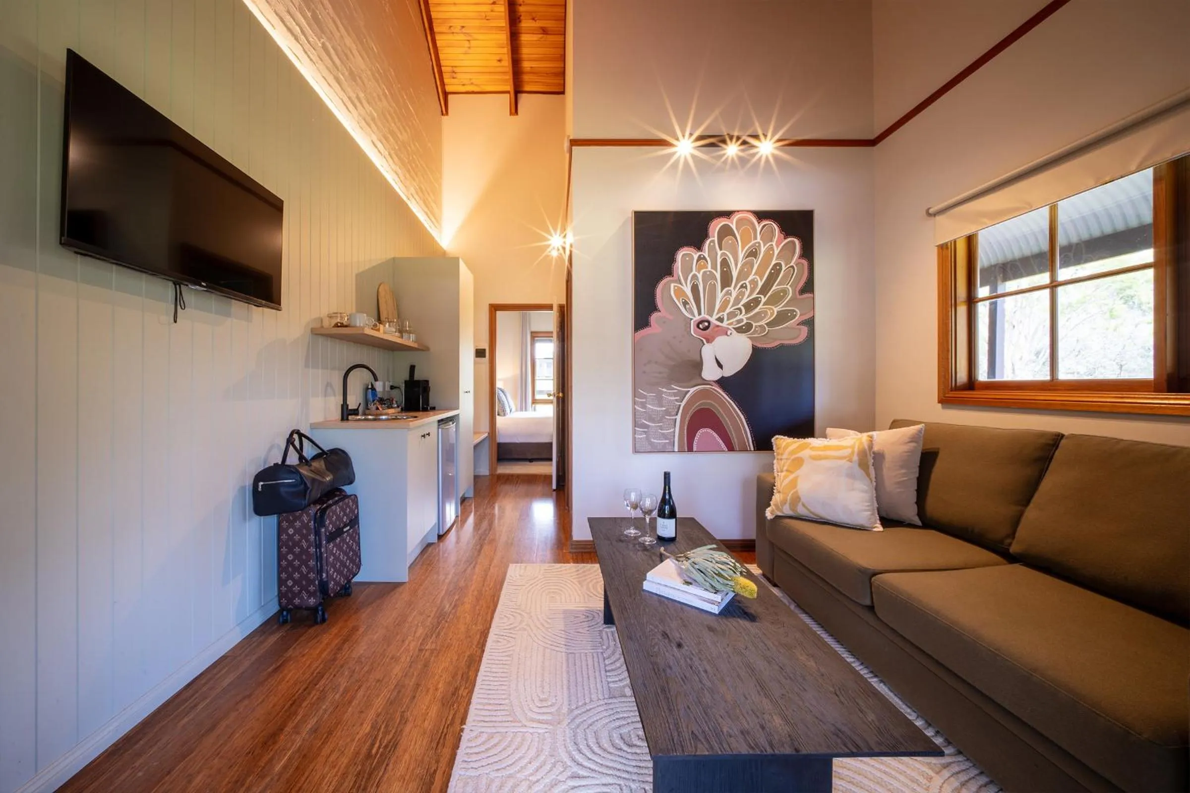 Living room in Hermitage Lodge