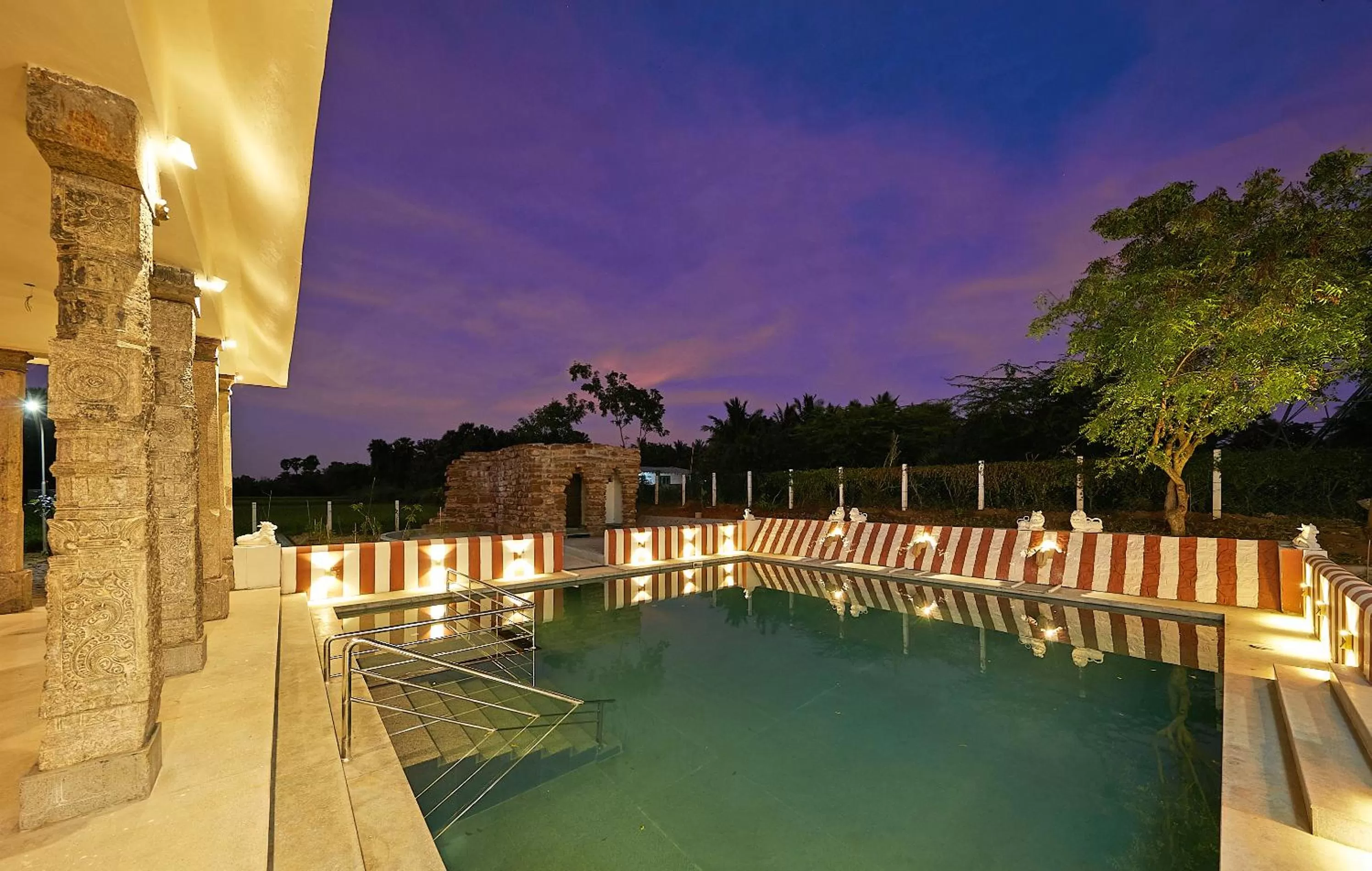 Swimming pool in Marutham Village Resort