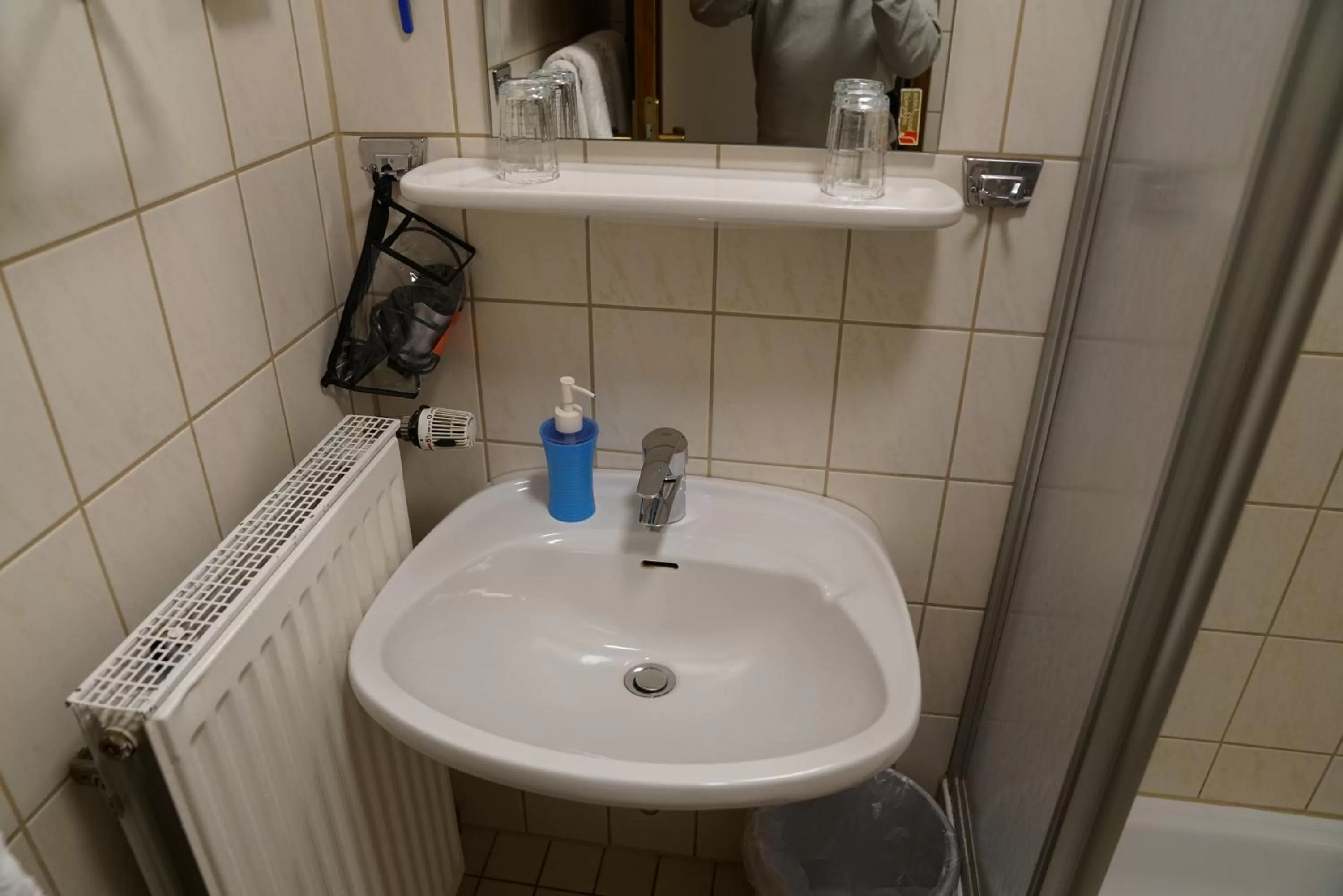 Shower in Hotel zum Grafen Hallermunt