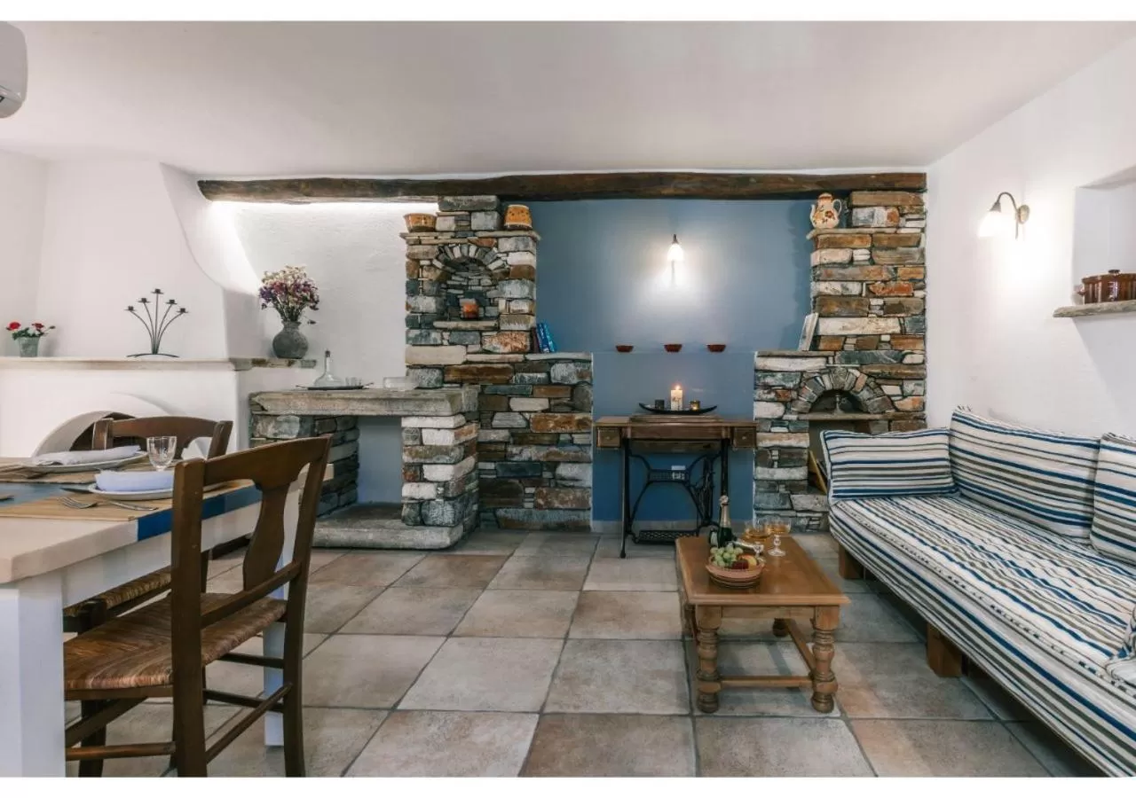 Communal lounge/ TV room in Arco Naxos Luxury Apartments