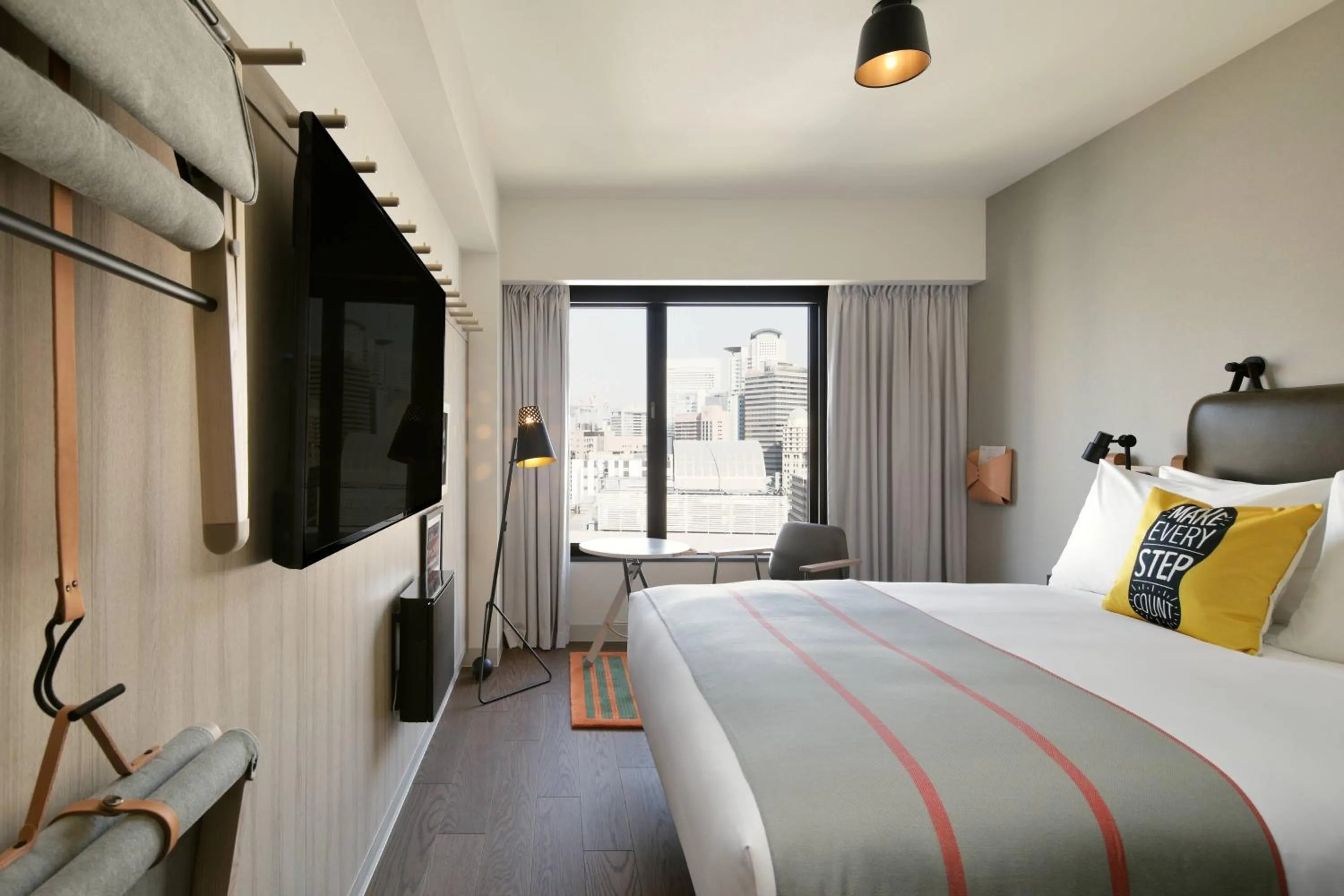 Photo of the whole room, Bed in Moxy Osaka Umeda