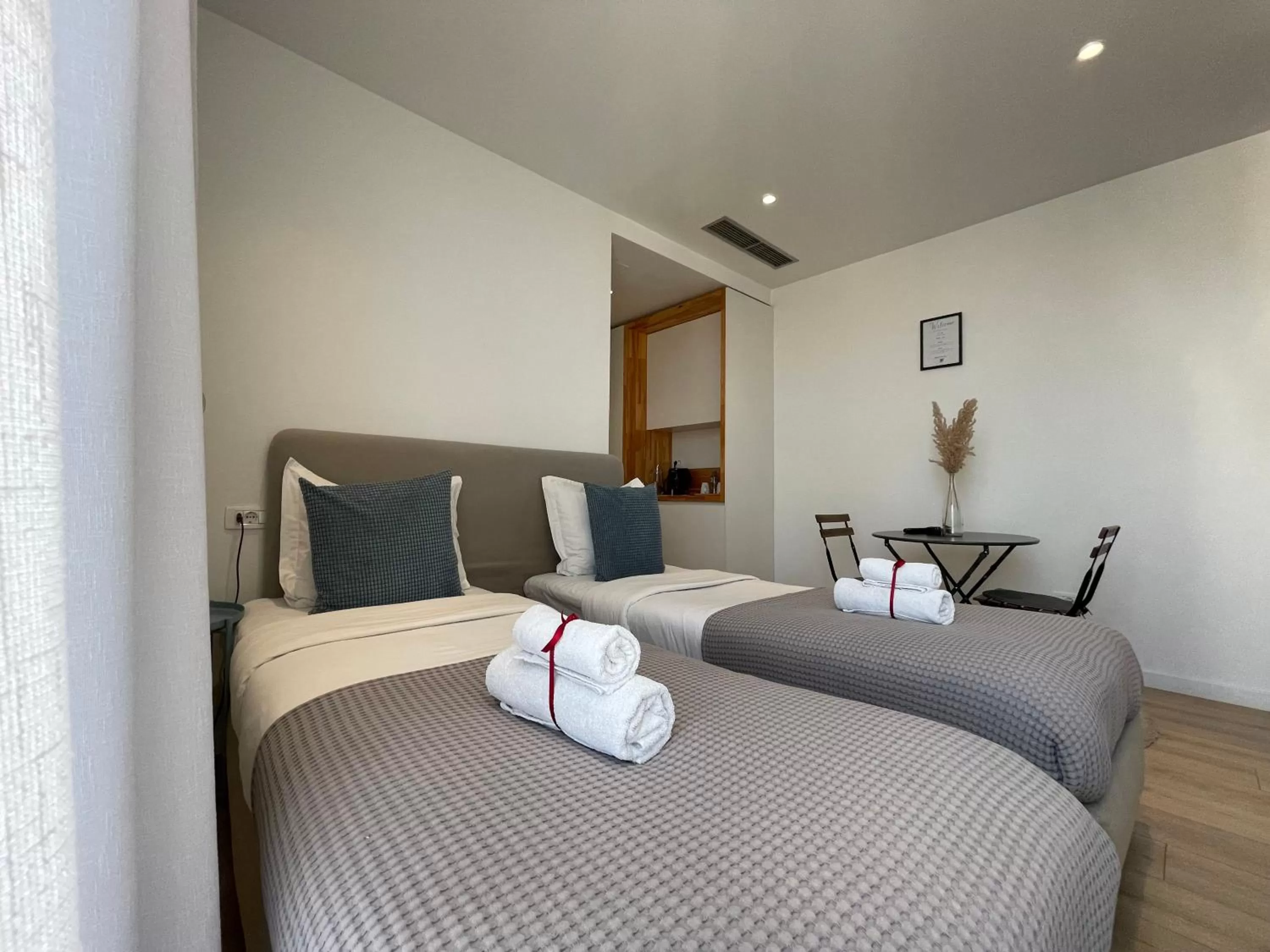 Photo of the whole room, Bed in Rooftop Tirana