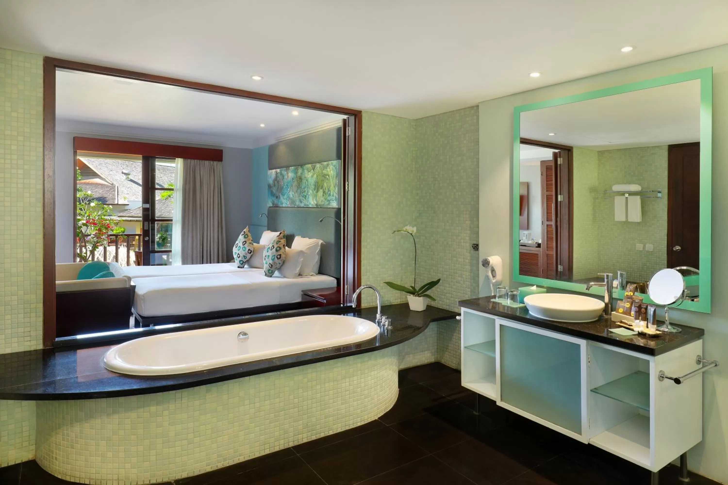 Bathroom, Bed in Novotel Bali Nusa Dua
