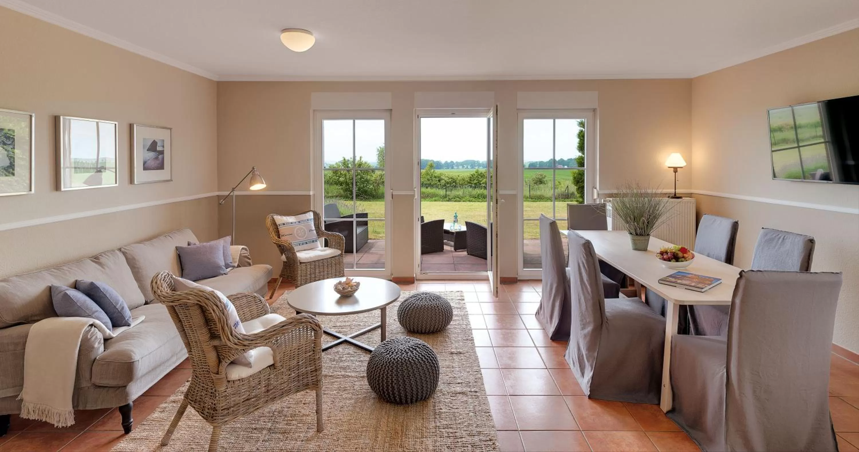 Living room in Precise Resort Rügen Apartments & SPLASH Erlebniswelt