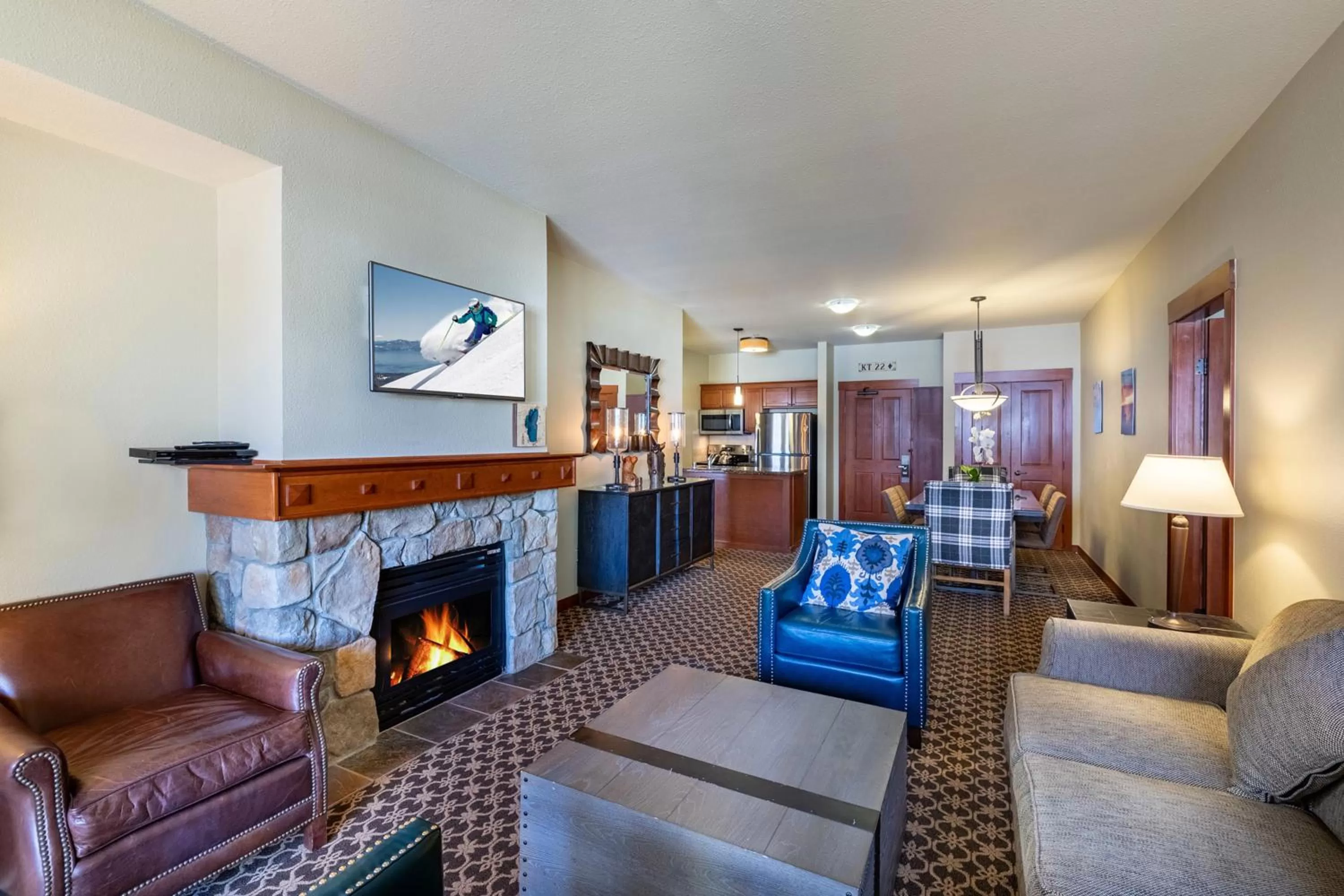 Living room in The Village at Palisades Tahoe