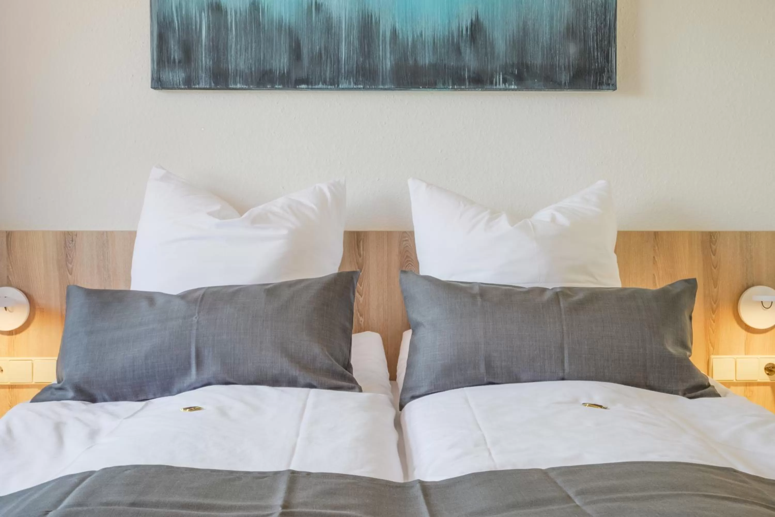 Bed in Hotel Restaurant Zehn-Brunnen