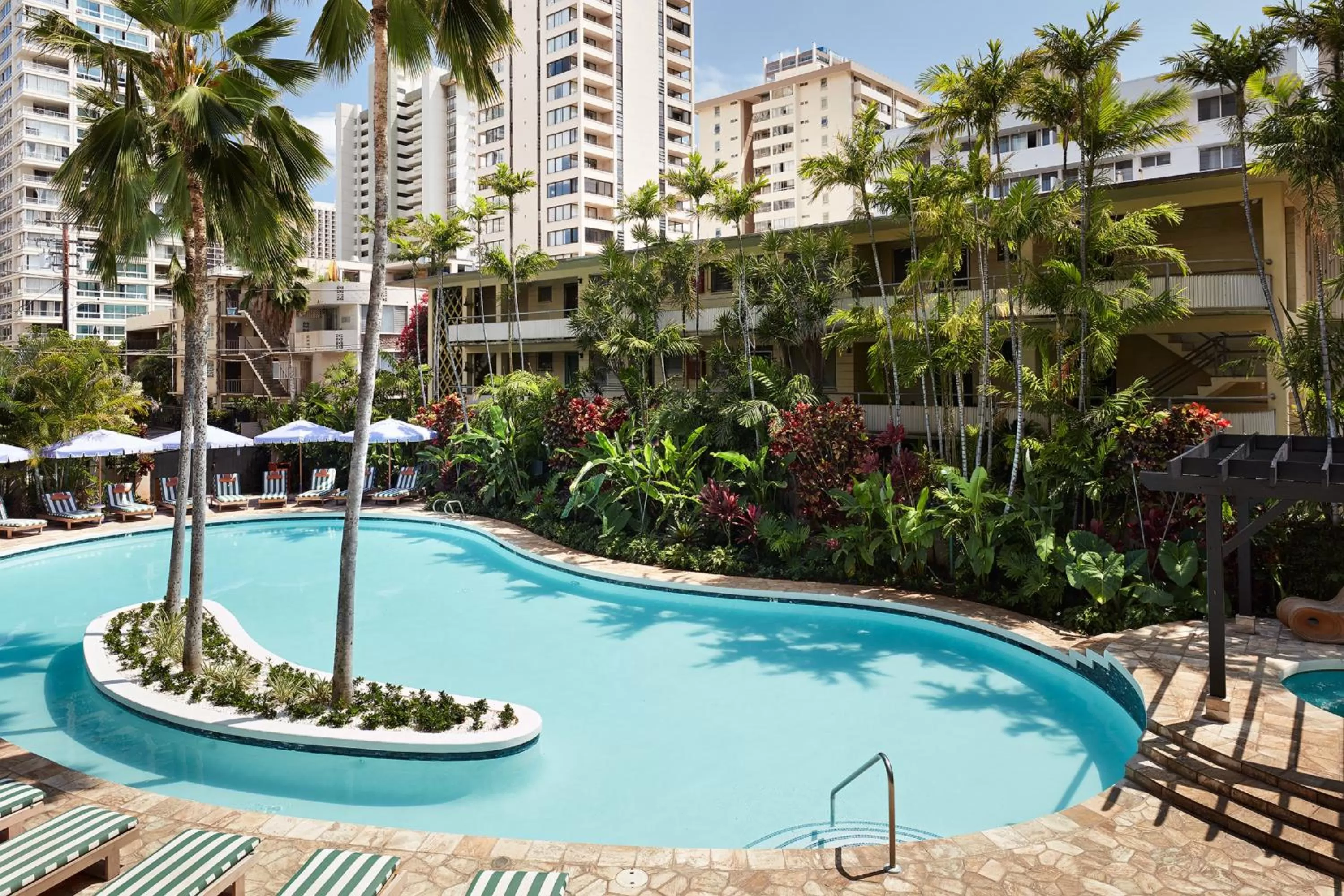 Swimming pool in Wayfinder Waikiki - Voted Top 10 Best Hotels in Hawaii!