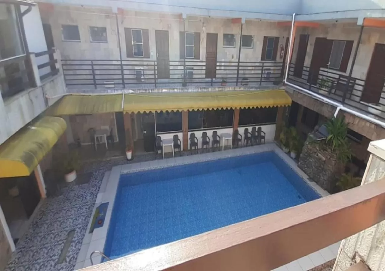 Pool view in Hotel Alaska