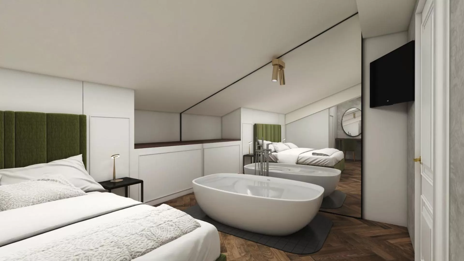 Bath, Bed in Palazzo Santo Spirito