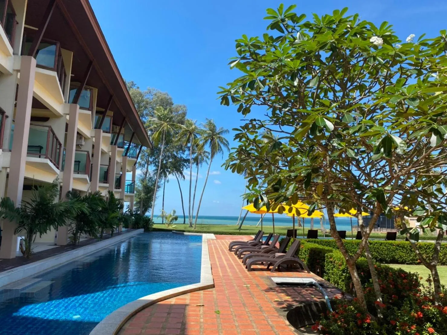 Pool view in LANTA PURA beach resort-SHA extra plus
