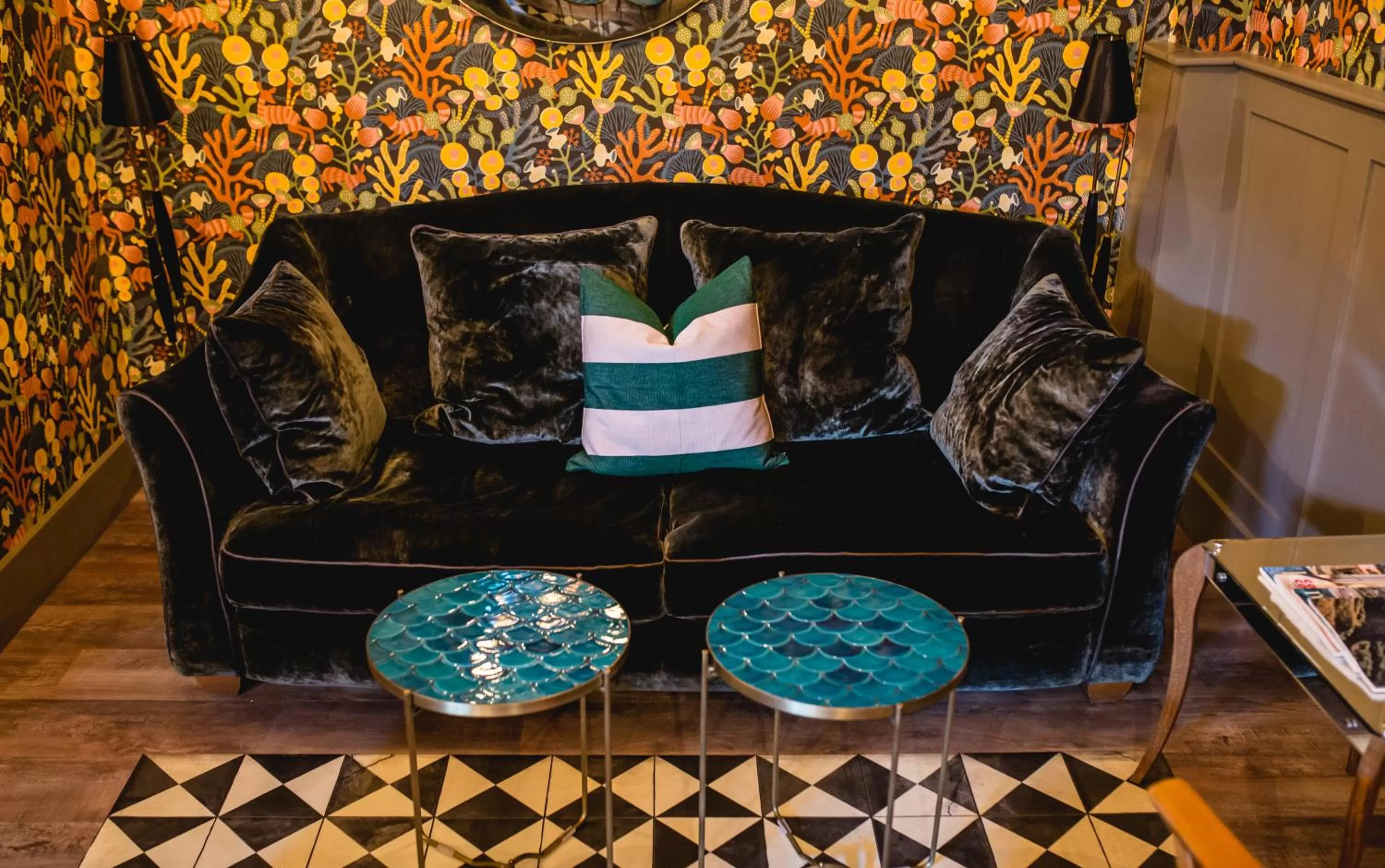 Living room in Moore House