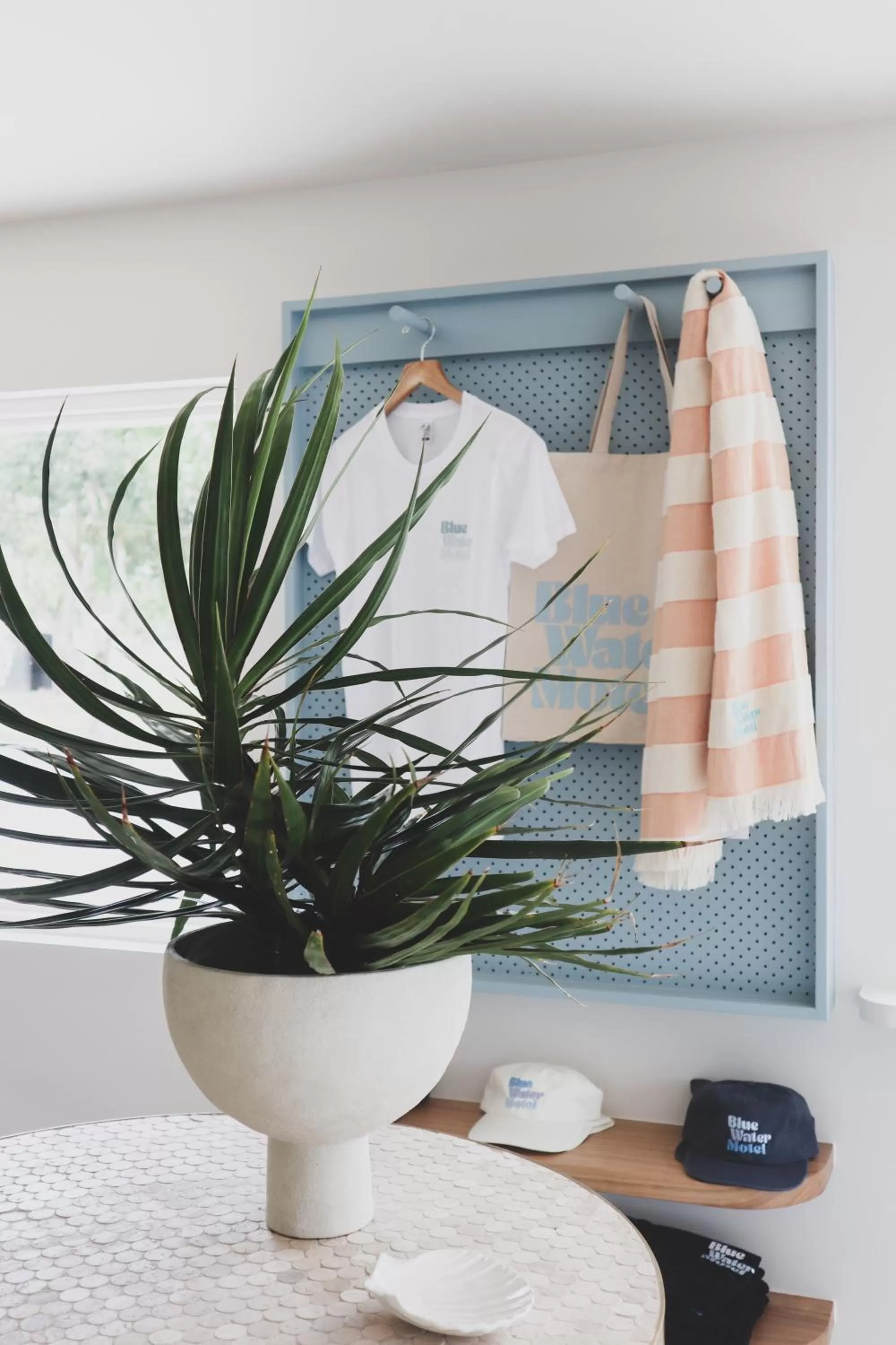 Lobby or reception in The Blue Water Motel
